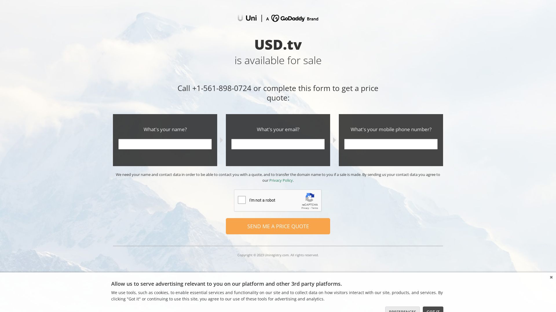 网站状态 1.usd.tv 是  在线的