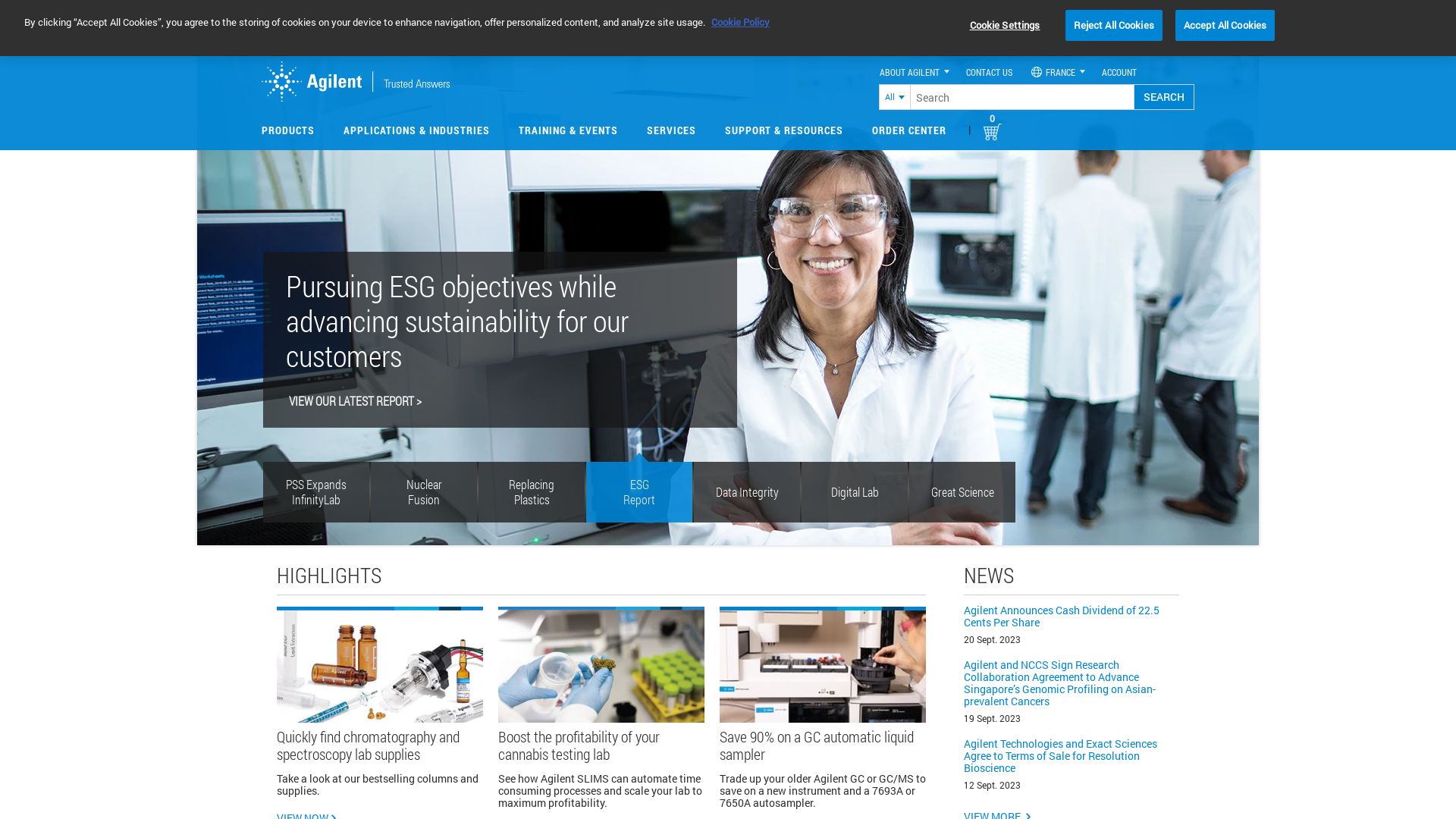 网站状态 agilent.com 是  在线的