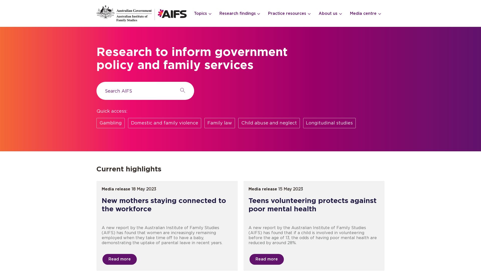 网站状态 aifs.gov.au 是  在线的