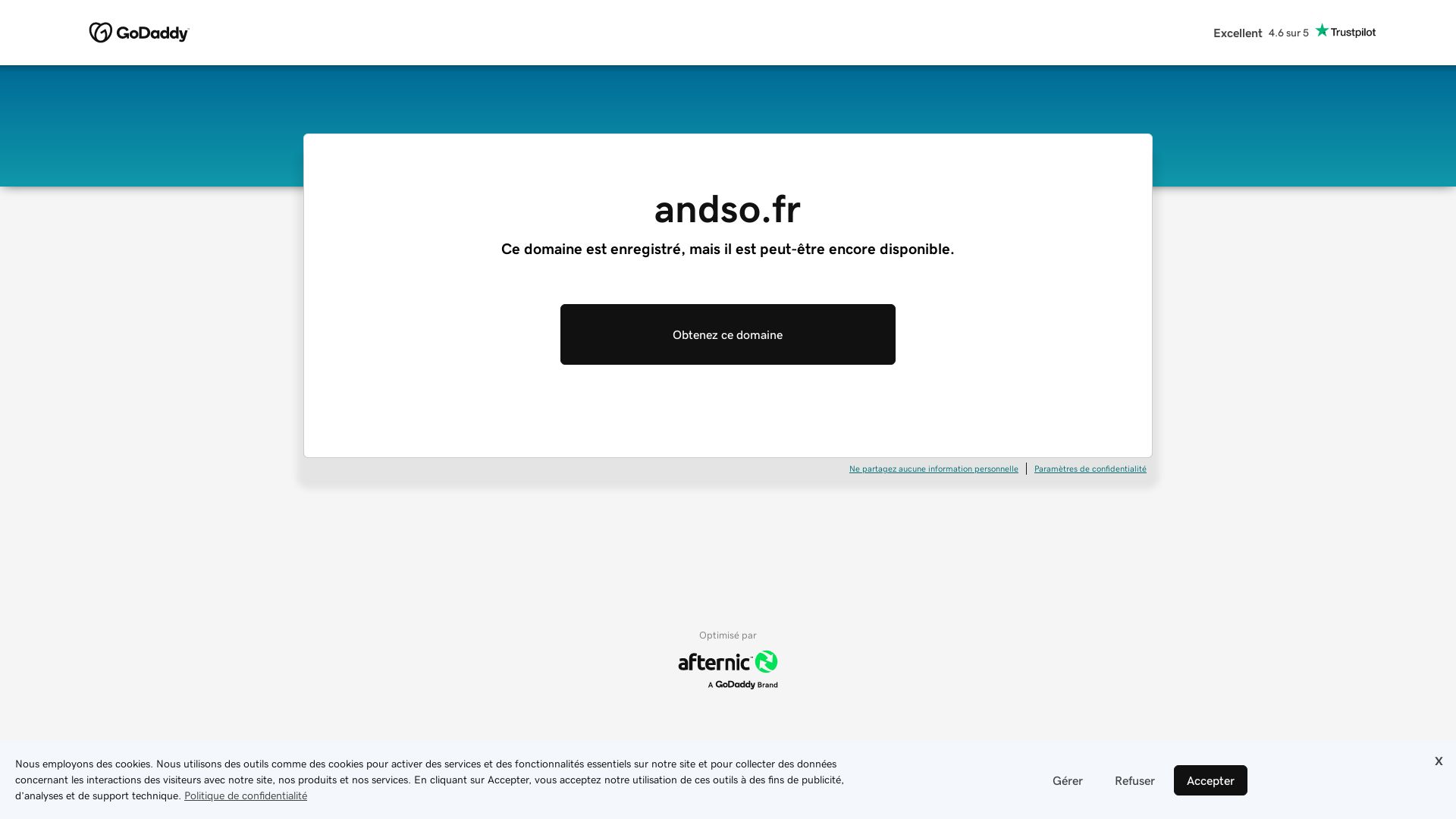 网站状态 andso.fr 是  在线的