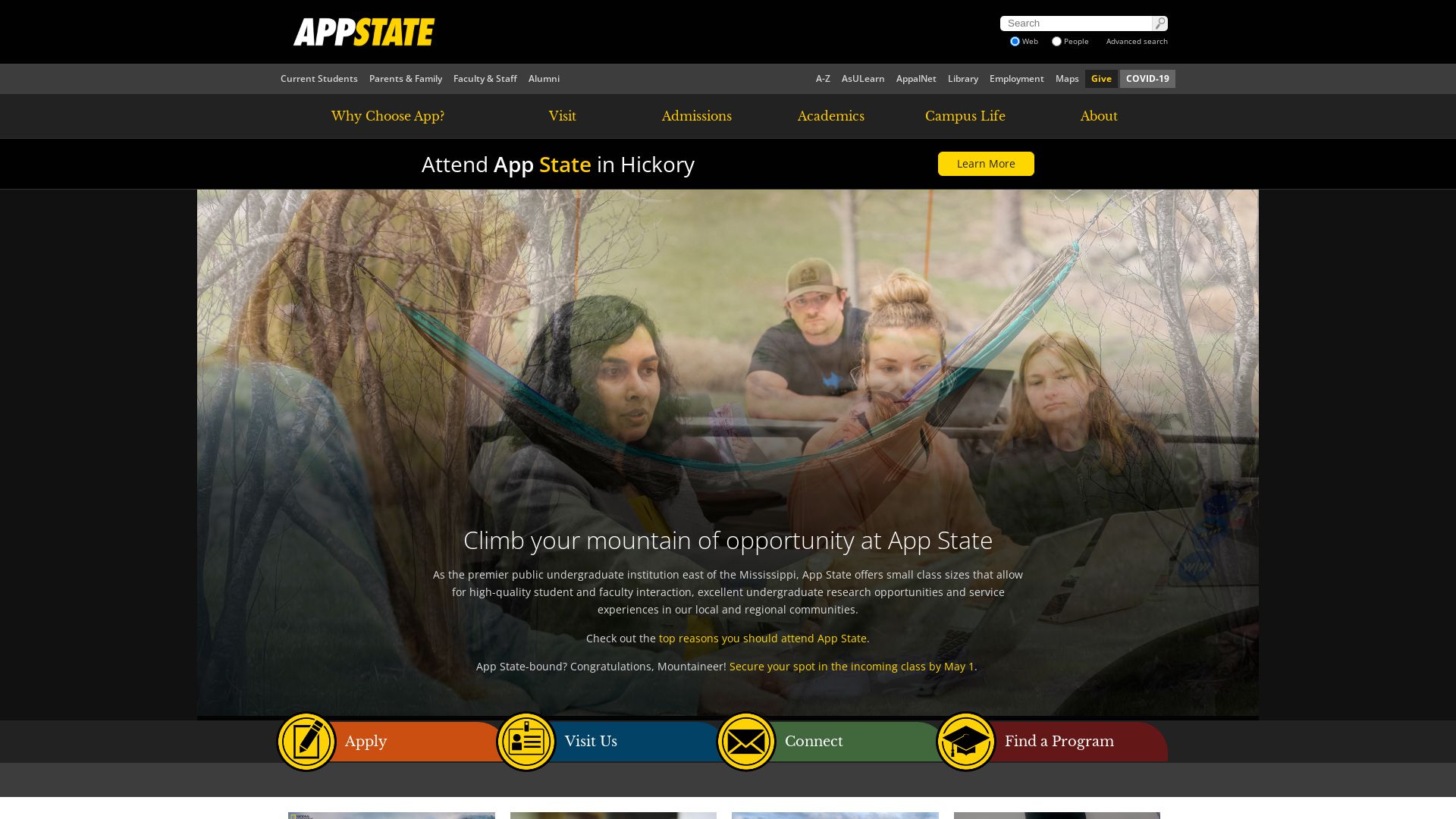 网站状态 appstate.edu 是  在线的