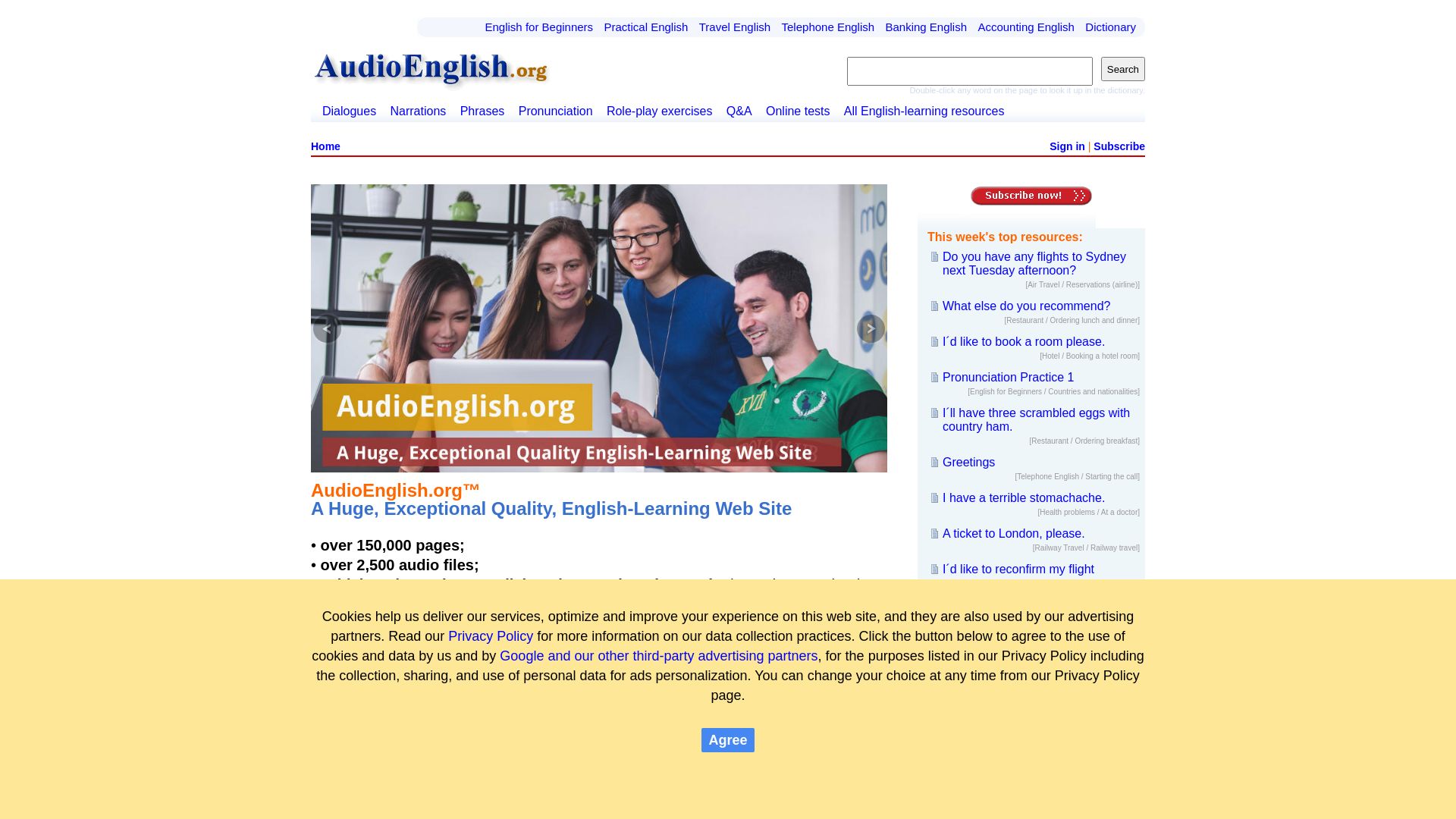 网站状态 audioenglish.org 是  在线的