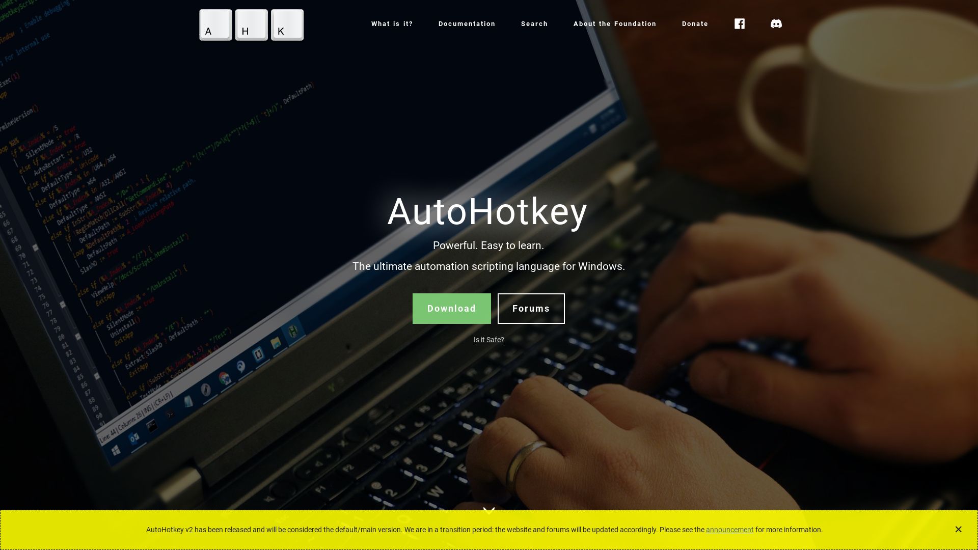 网站状态 autohotkey.com 是  在线的