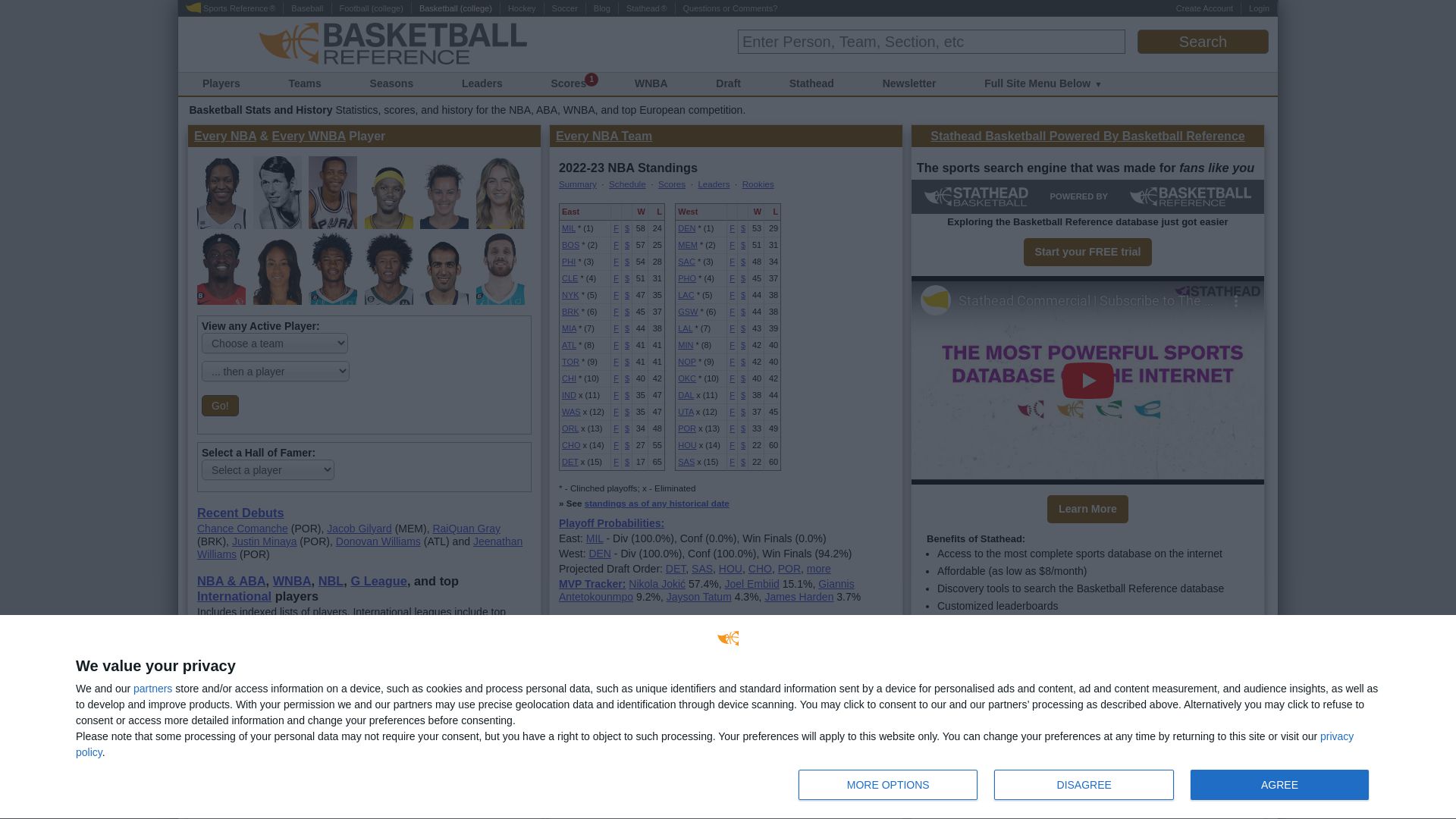 网站状态 basketball-reference.com 是  在线的