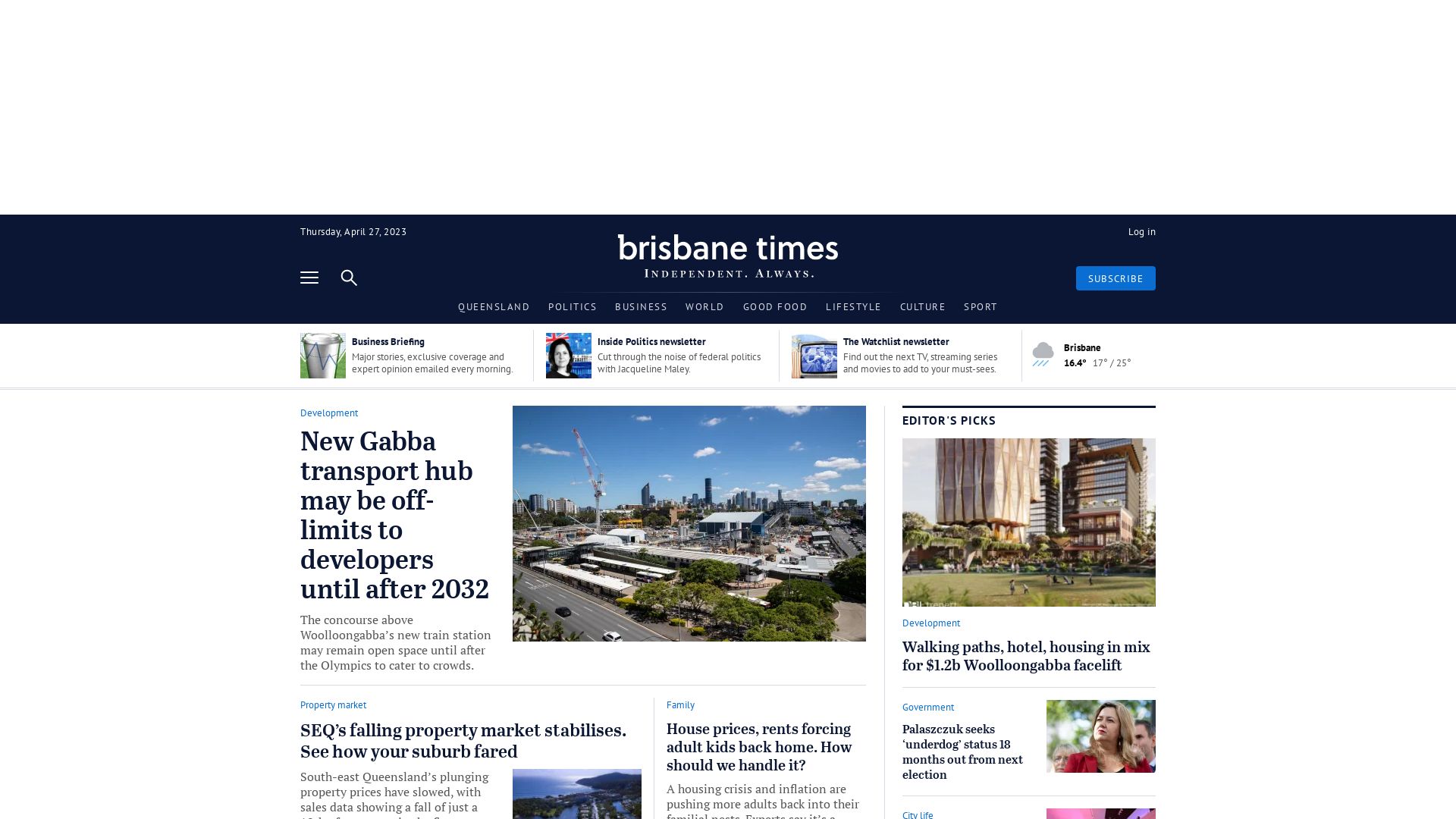 网站状态 brisbanetimes.com.au 是  在线的