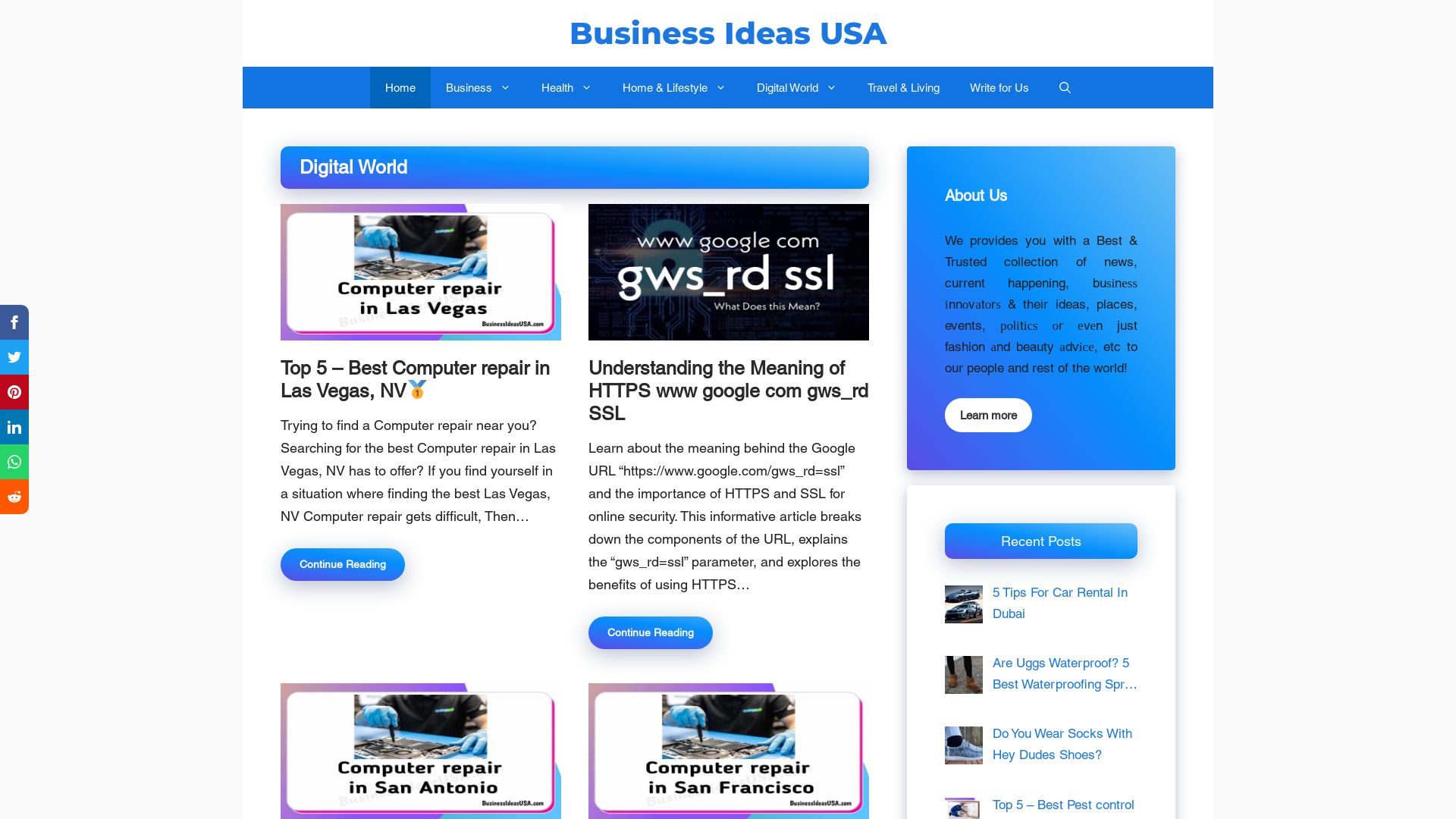 网站状态 businessideasusa.com 是  在线的
