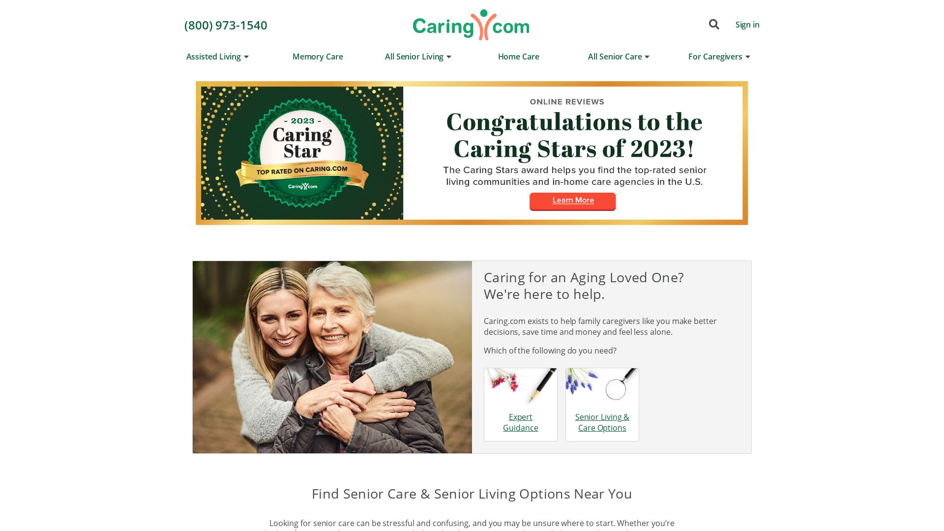 网站状态 caring.com 是  在线的