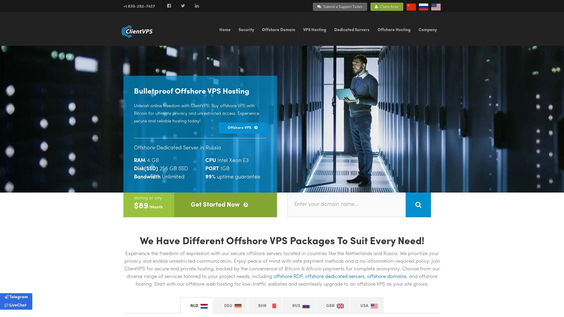 网站状态 clientvps.com 是  在线的