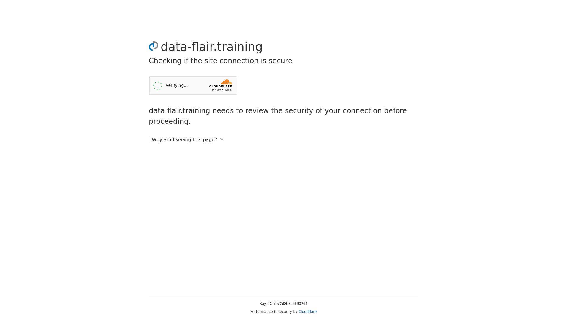 网站状态 data-flair.training 是  在线的