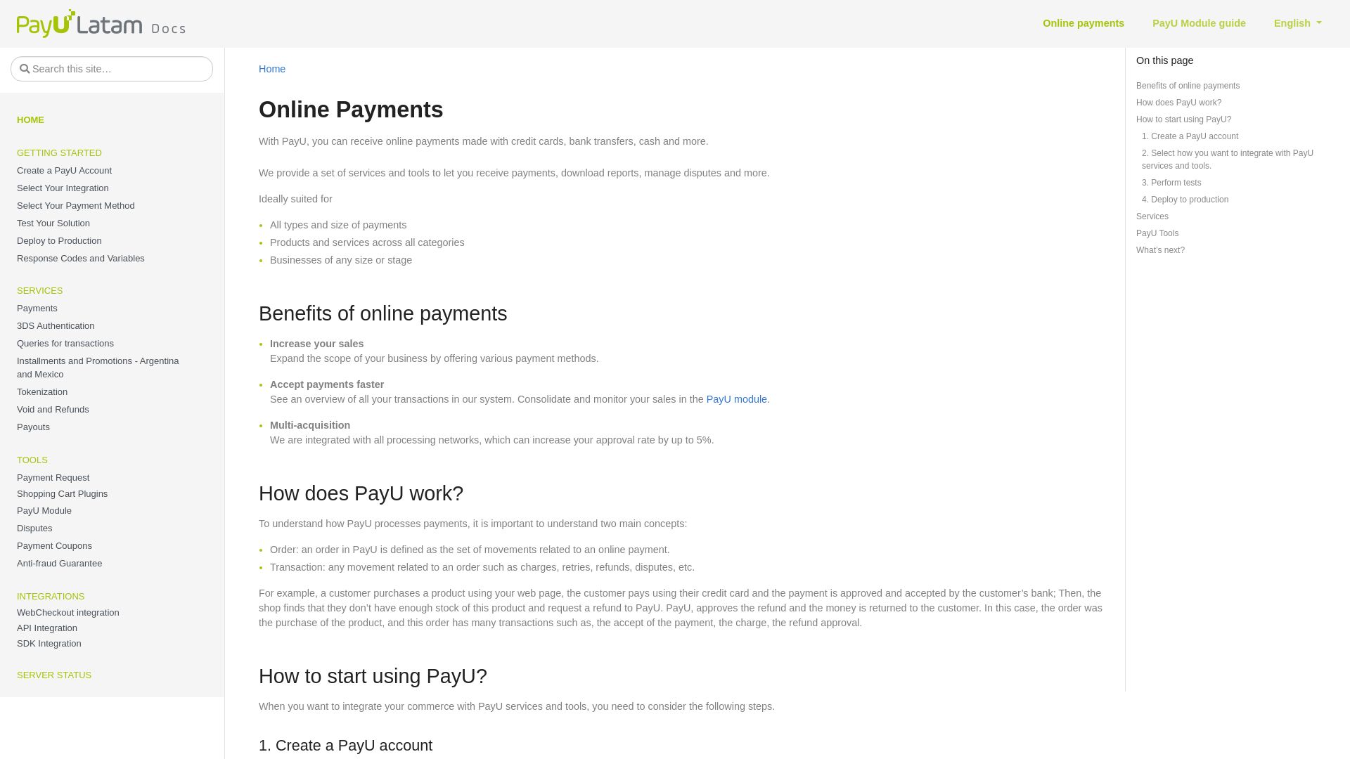 网站状态 developers.payulatam.com 是  在线的