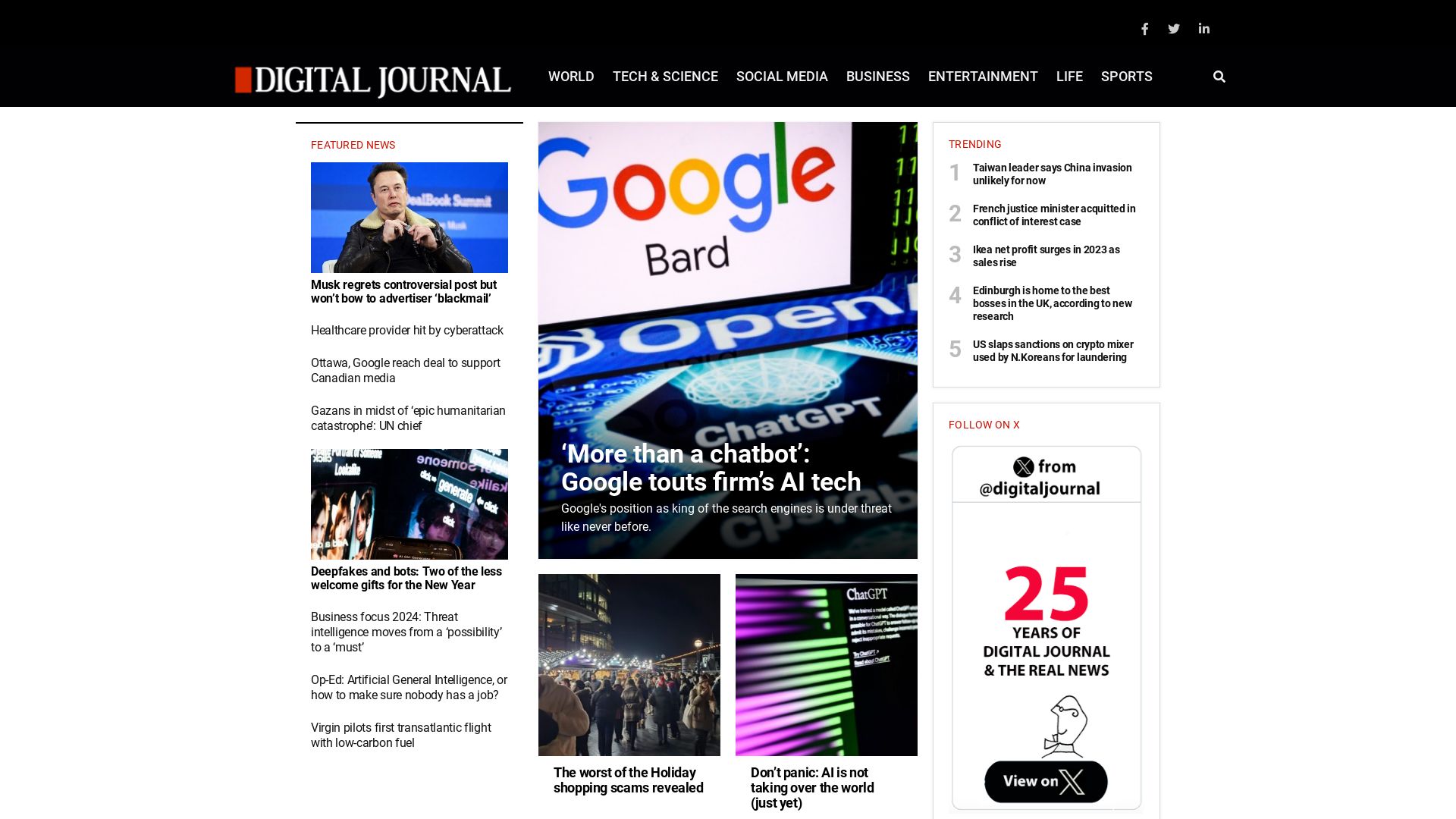网站状态 digitaljournal.com 是  在线的