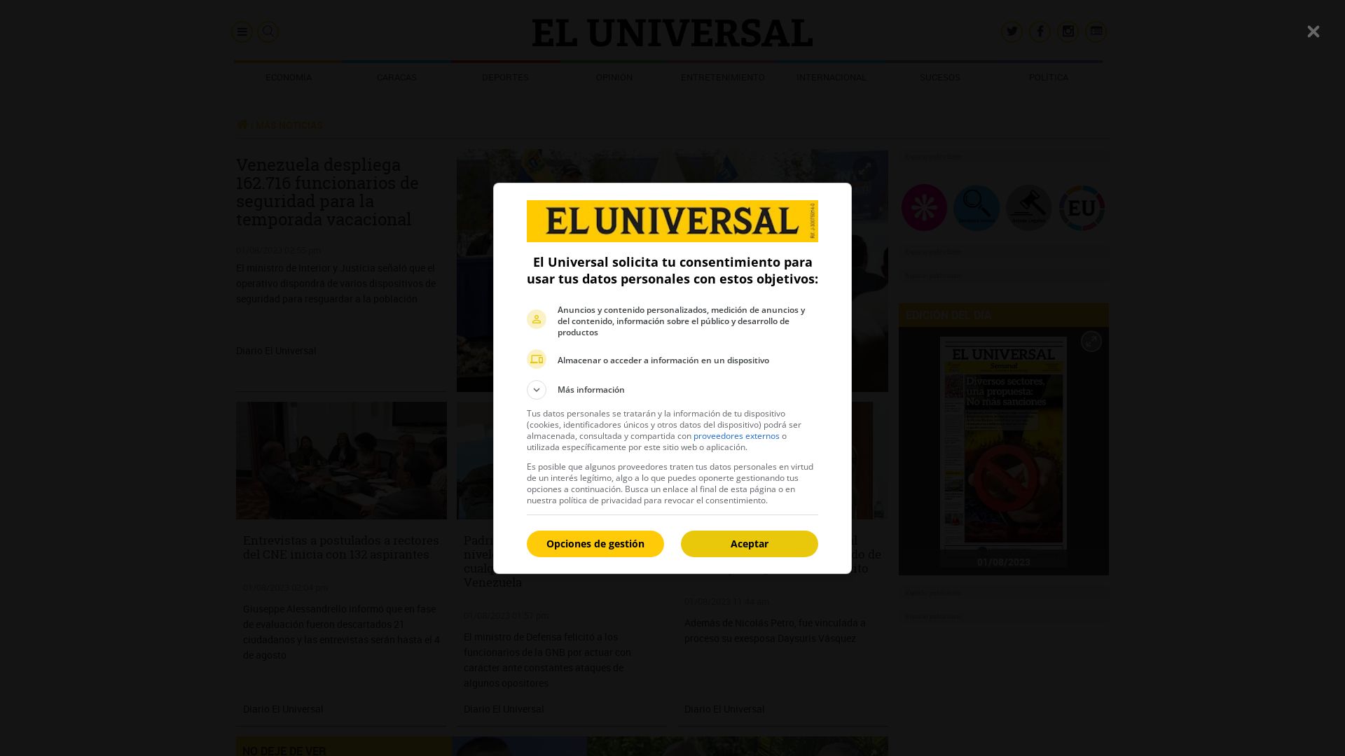 网站状态 eluniversal.com 是  在线的