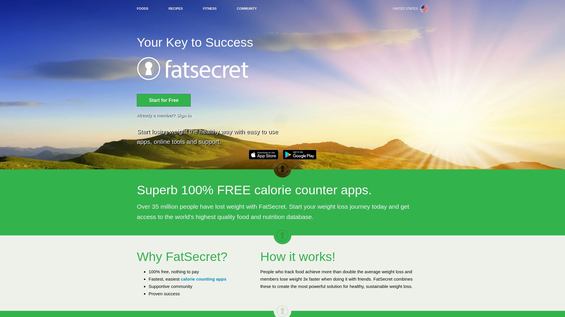 网站状态 fatsecret.com 是  在线的