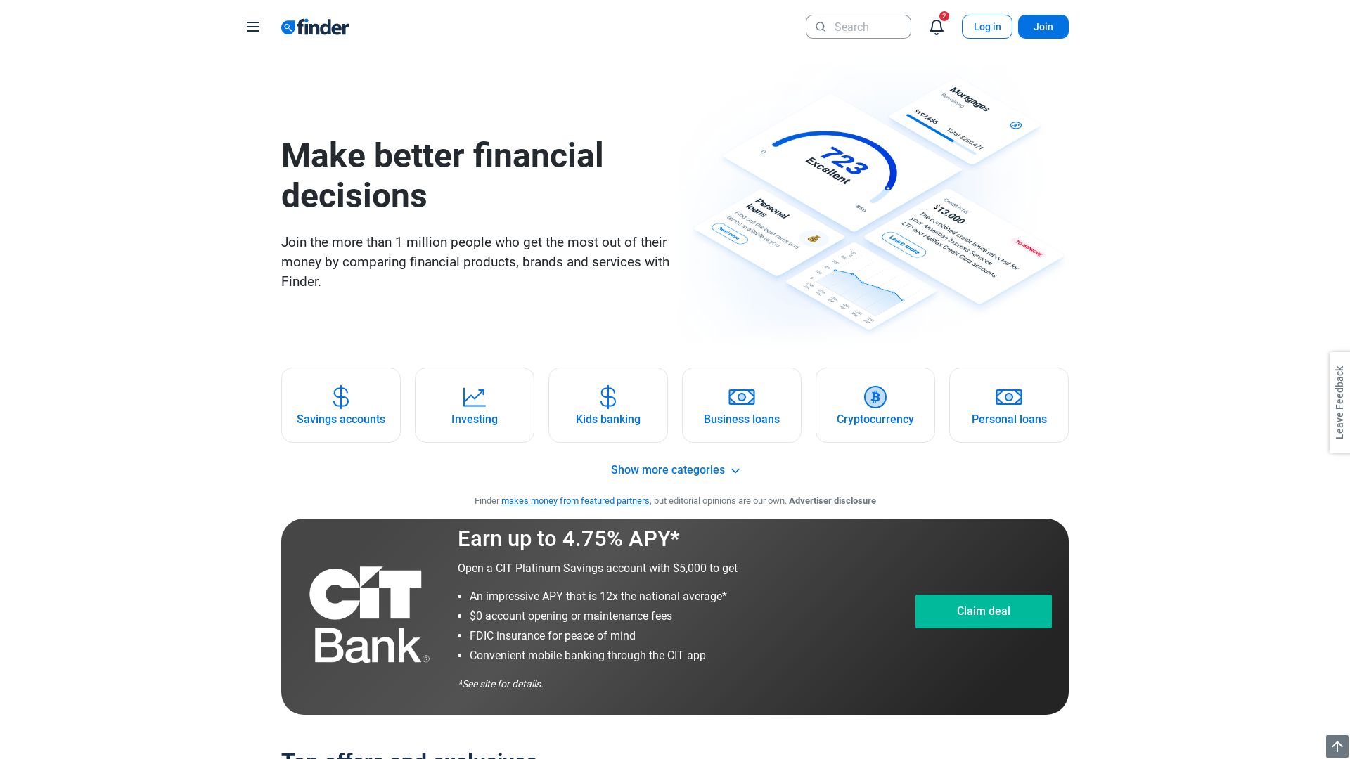 网站状态 finder.com 是  在线的