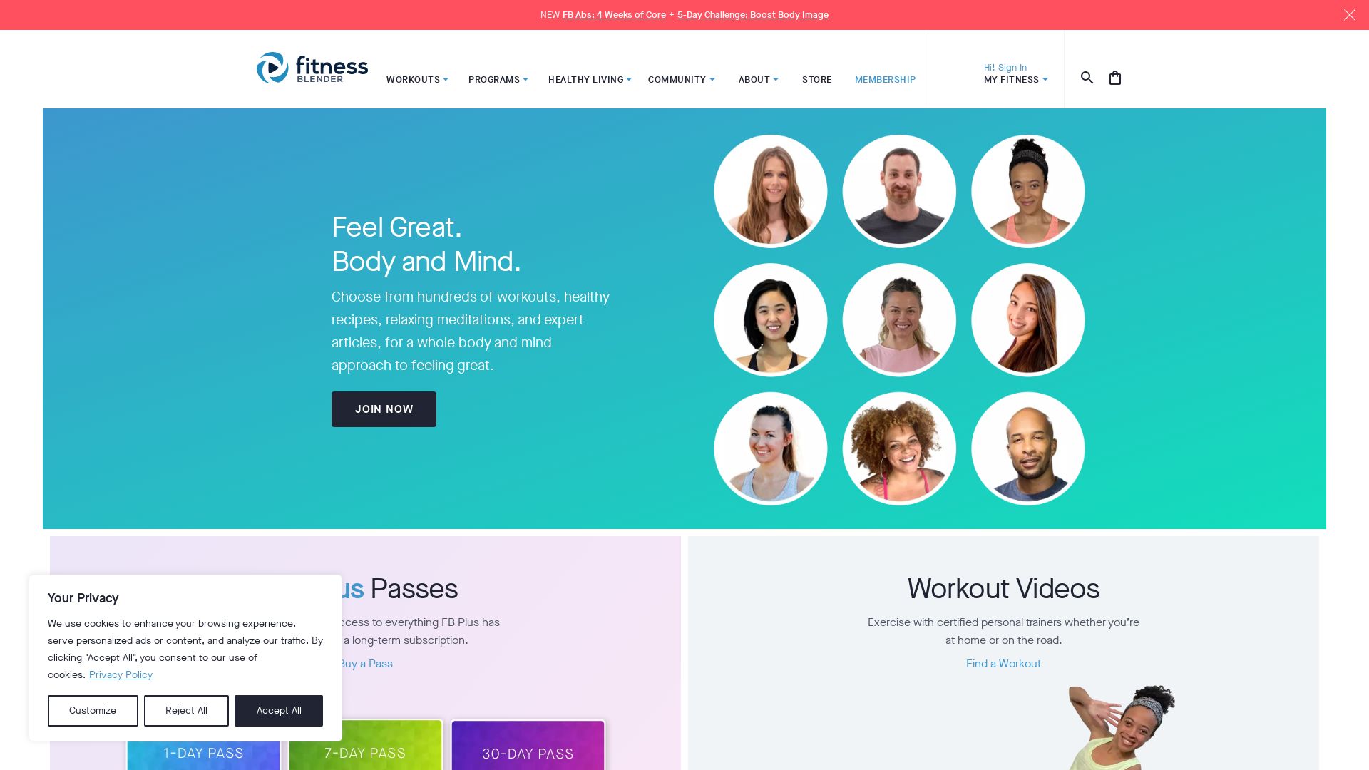 网站状态 fitnessblender.com 是  在线的