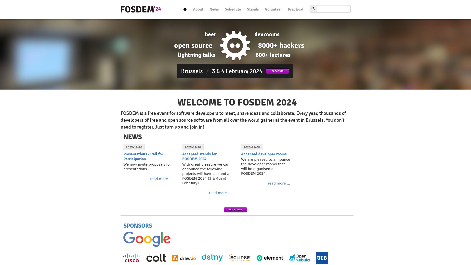 网站状态 fosdem.org 是  在线的