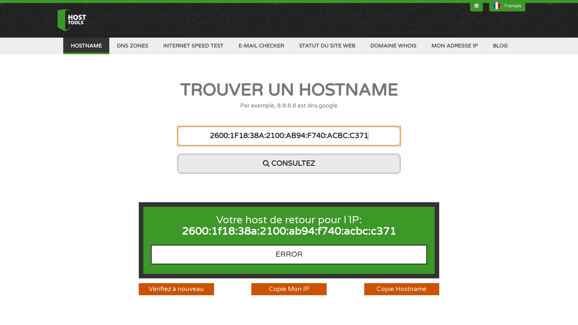网站状态 fr.host-tools.com 是  在线的