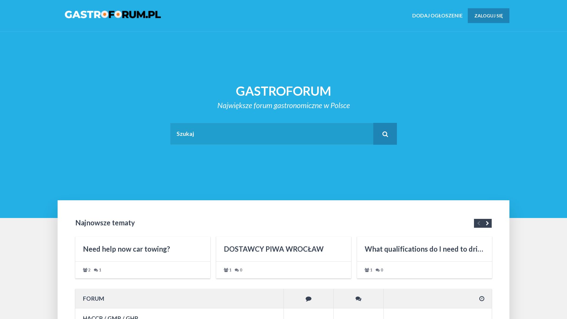 网站状态 gastroforum.pl 是  在线的