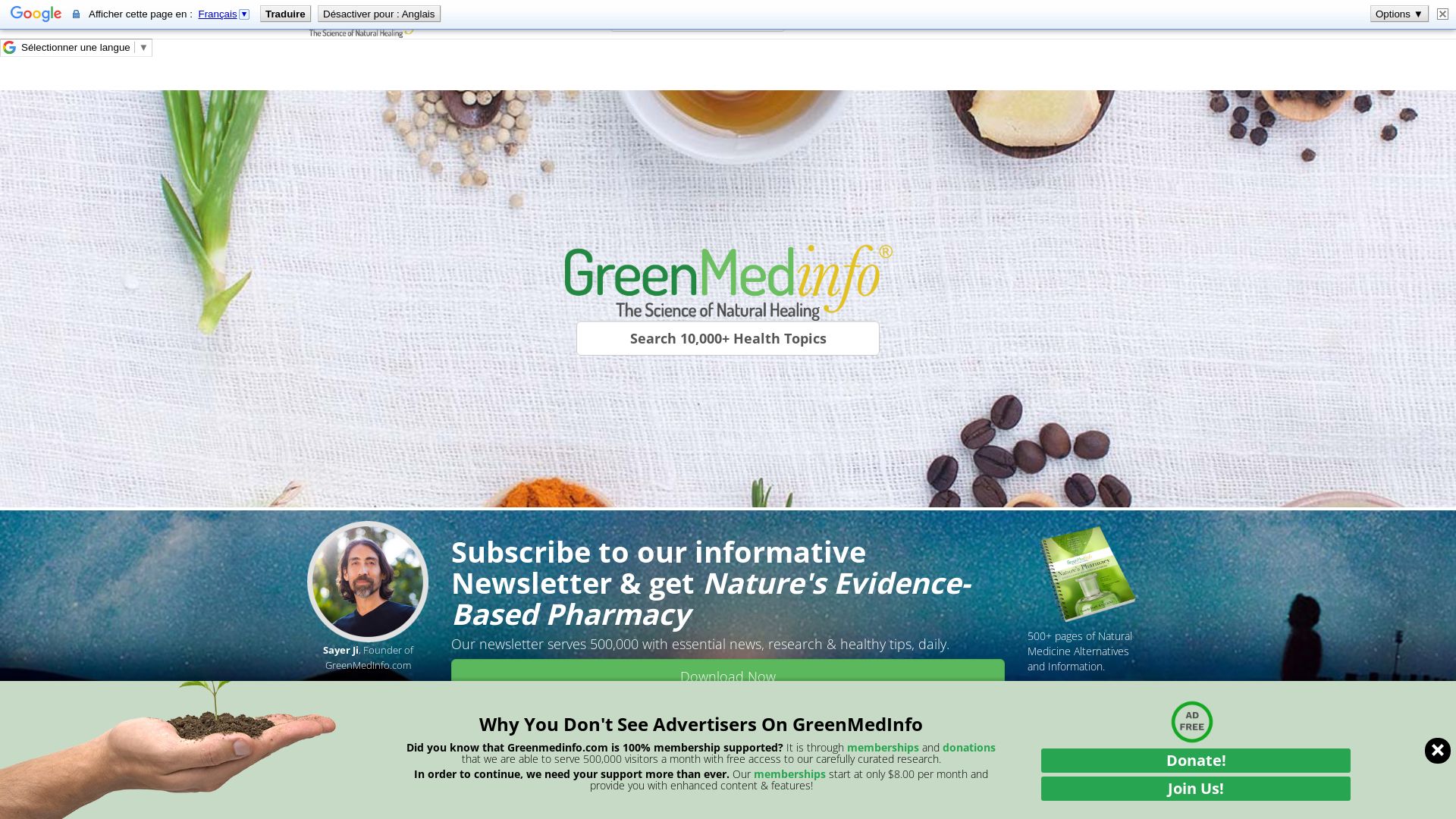 网站状态 greenmedinfo.com 是  在线的