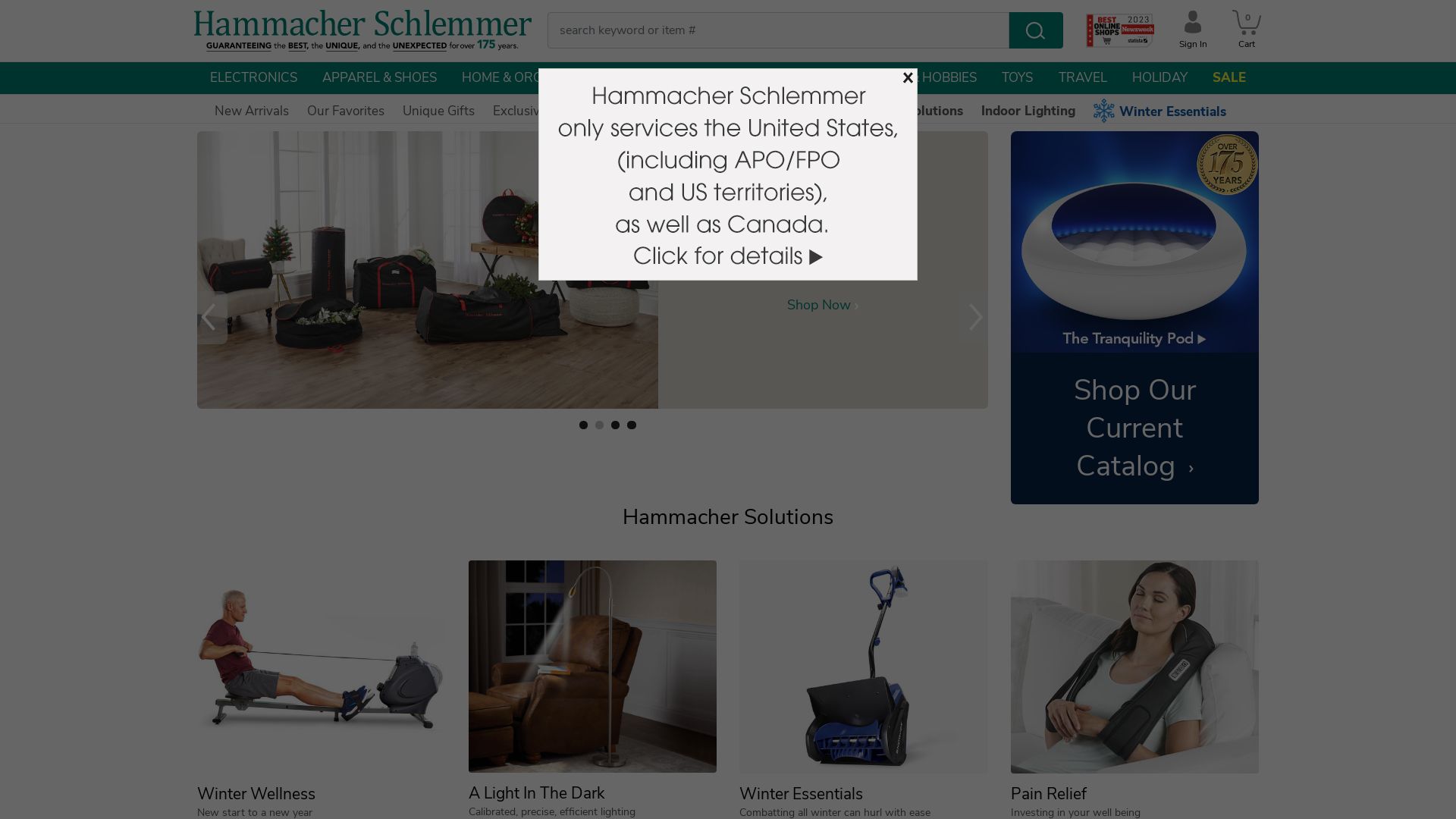 网站状态 hammacher.com 是  在线的