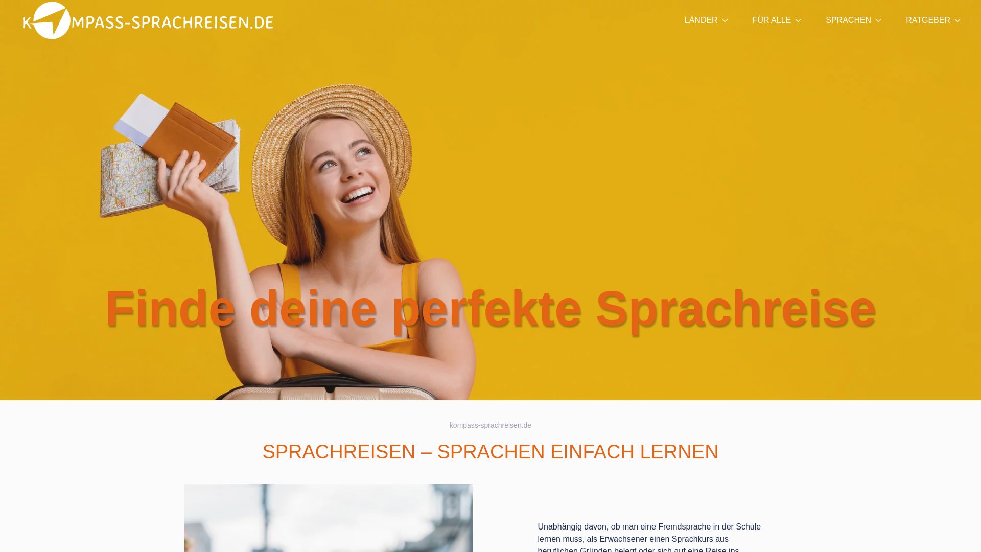 网站状态 kompass-sprachreisen.de 是  在线的