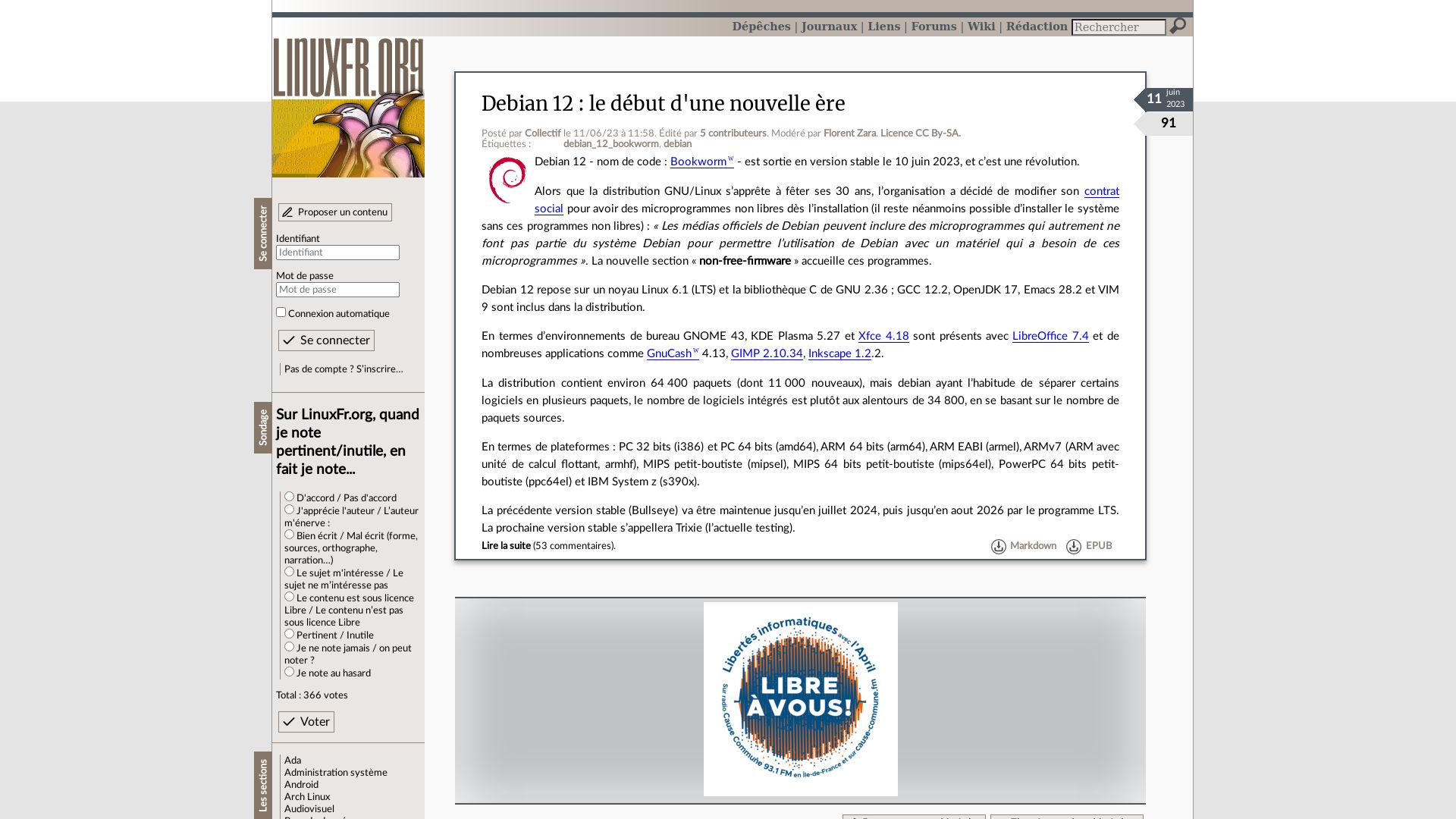 网站状态 linuxfr.org 是  在线的