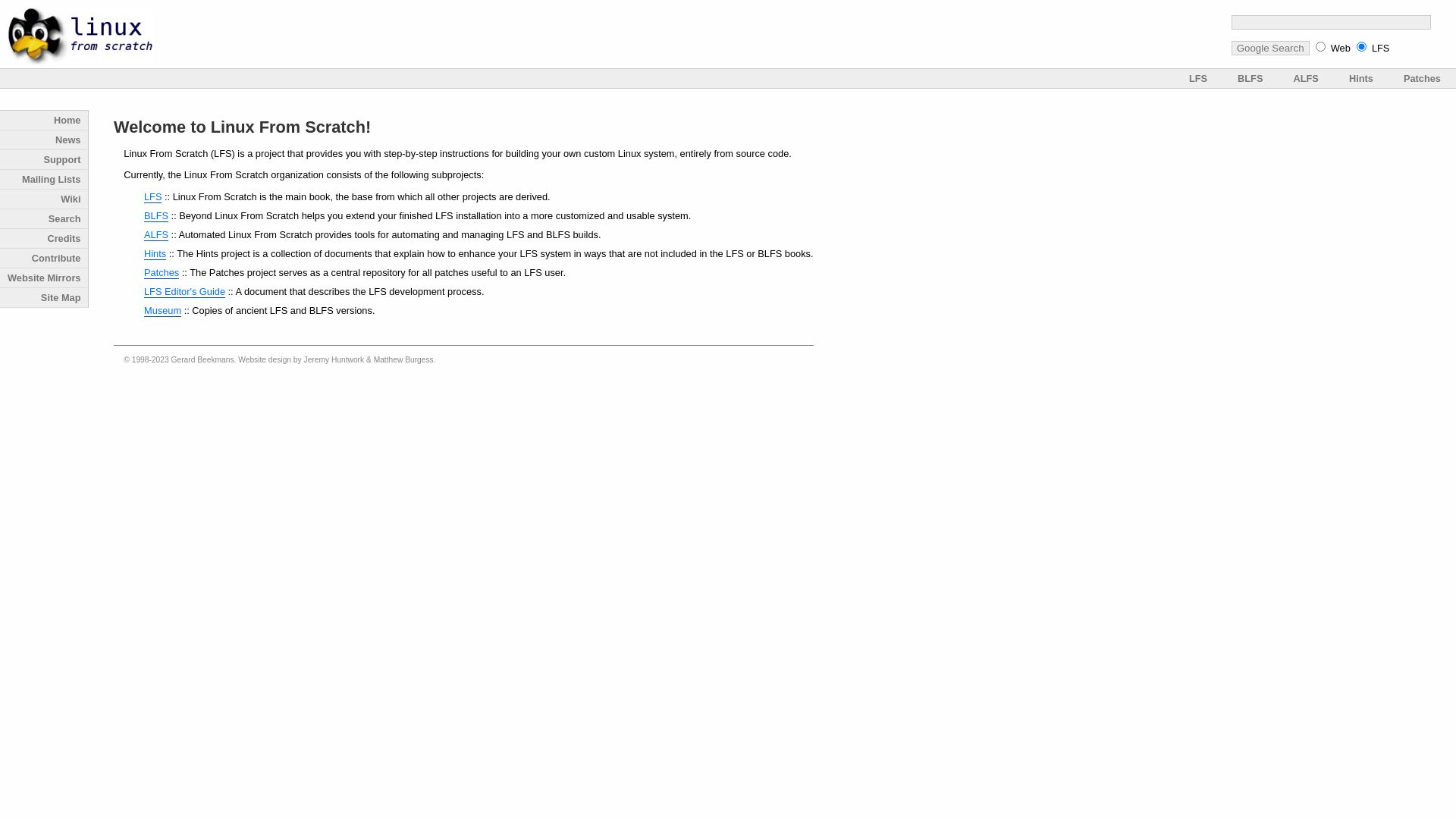 网站状态 linuxfromscratch.org 是  在线的