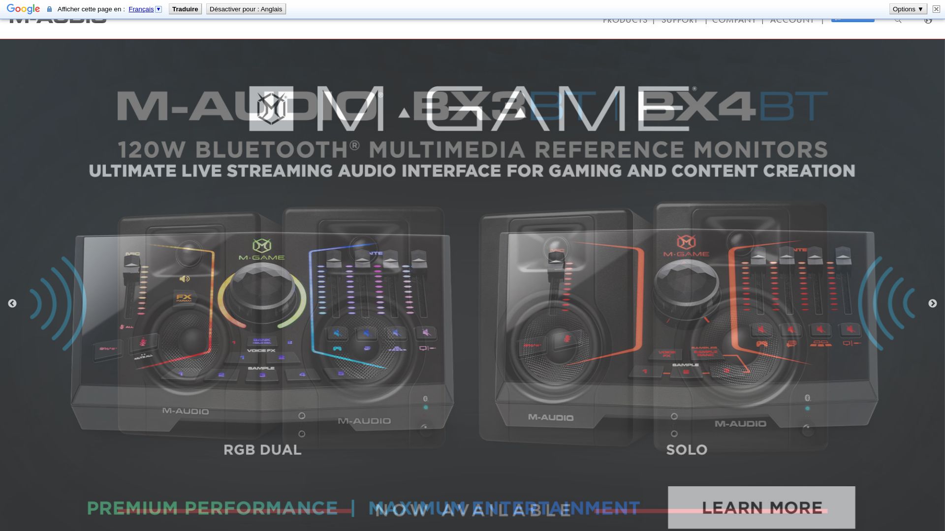 网站状态 m-audio.com 是  在线的
