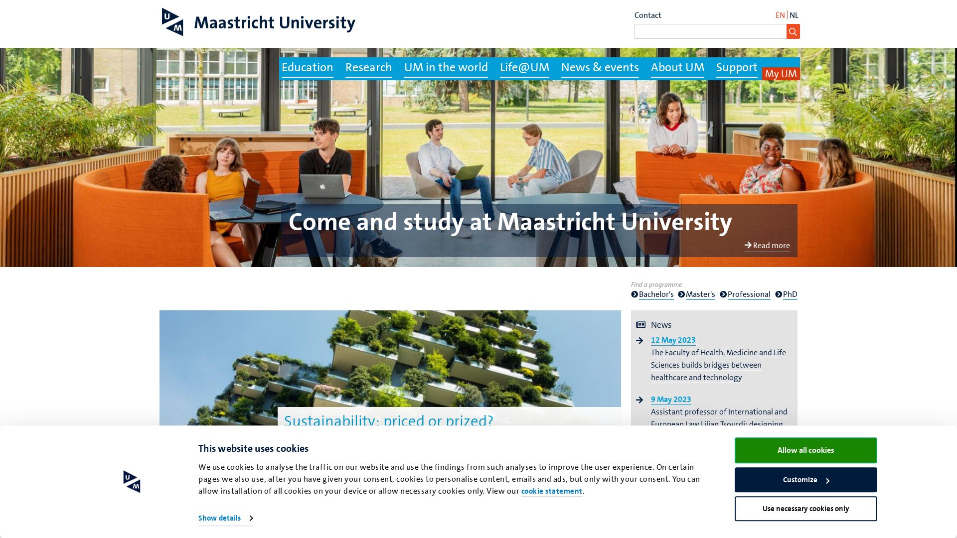 网站状态 maastrichtuniversity.nl 是  在线的