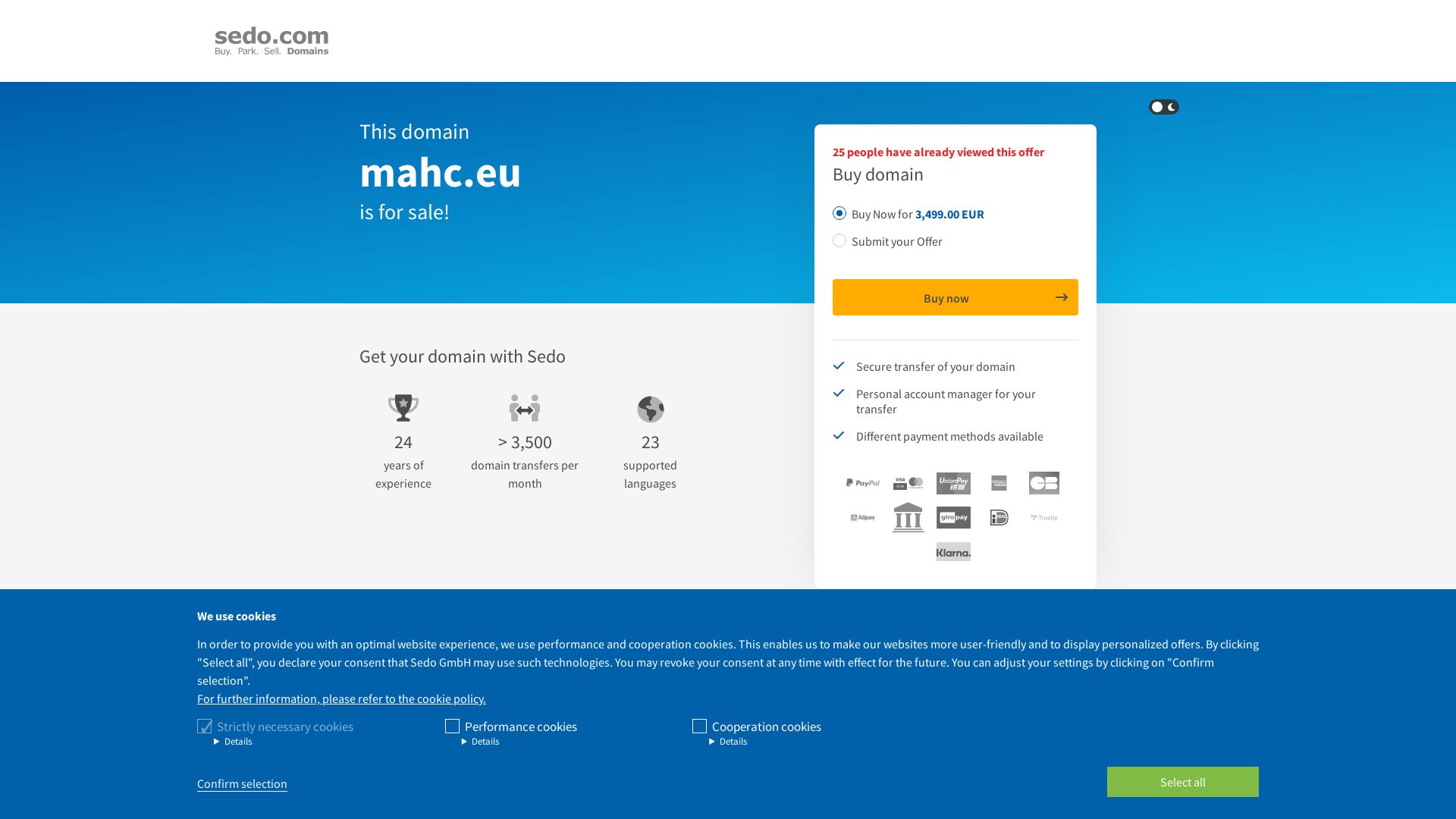 网站状态 mahc.eu 是  在线的