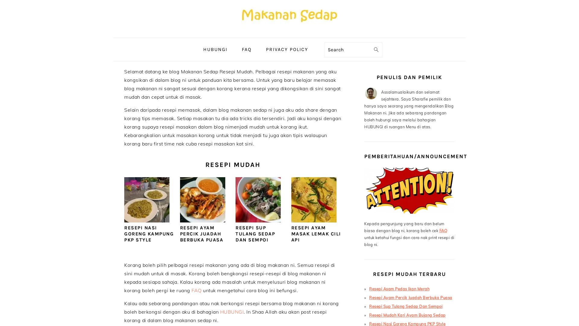 网站状态 makanansedap.my 是  在线的