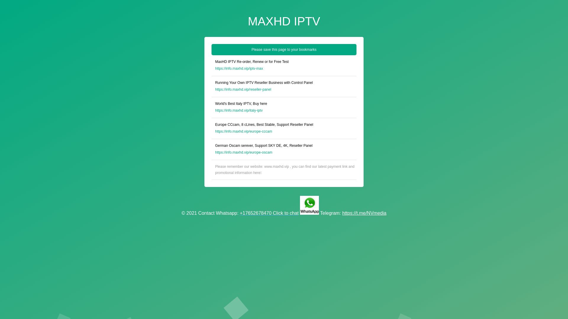 网站状态 maxhd.vip 是  在线的