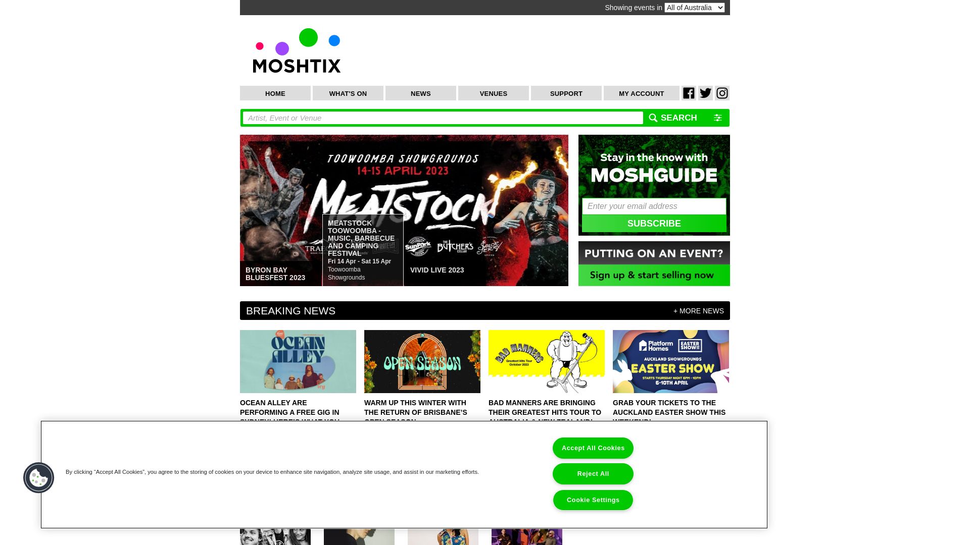 网站状态 moshtix.com.au 是  在线的