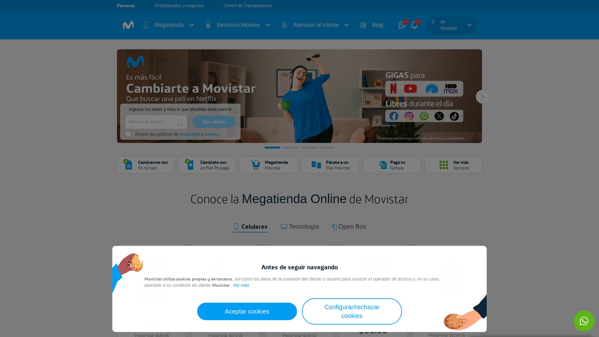 网站状态 movistar.com.ec 是  在线的