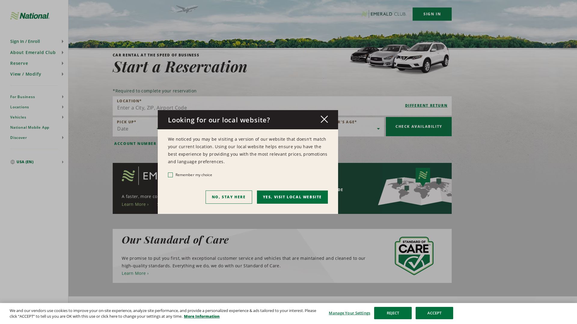网站状态 nationalcar.com 是  在线的