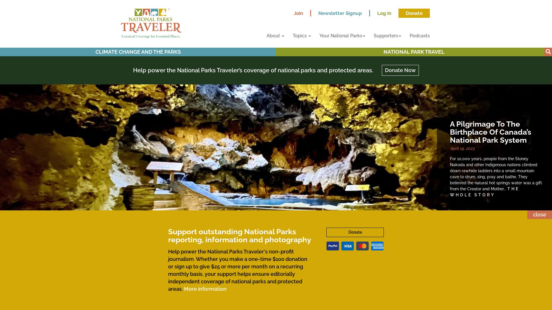网站状态 nationalparkstraveler.org 是  在线的