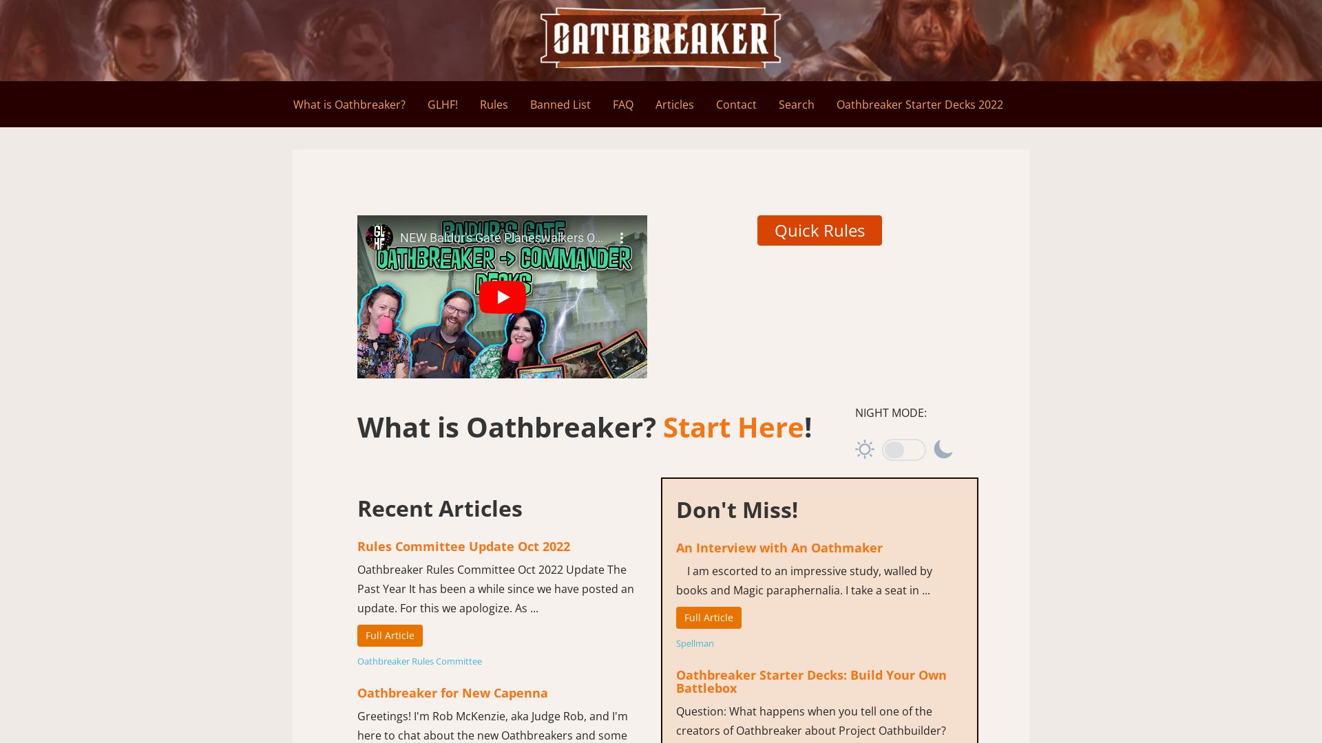 网站状态 oathbreakermtg.org 是  在线的