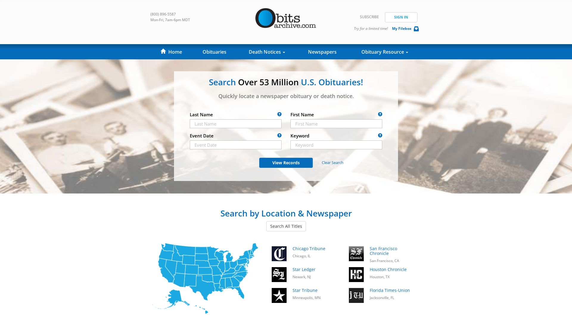 网站状态 obitsarchive.com 是  在线的