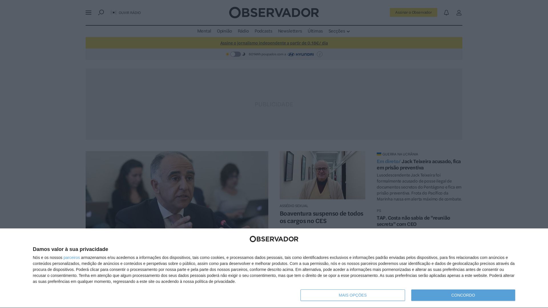 网站状态 observador.pt 是  在线的