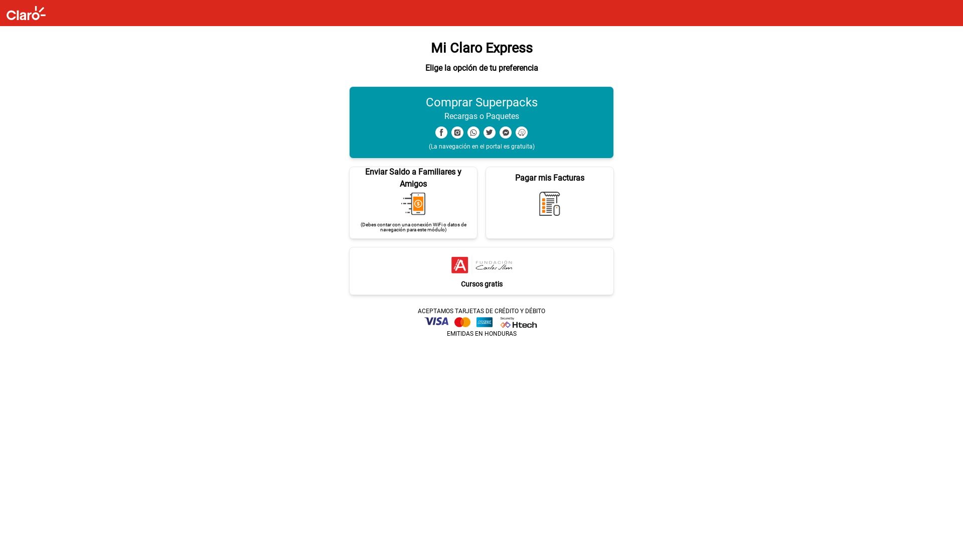 网站状态 paquetes.miclaro.com.hn 是  在线的