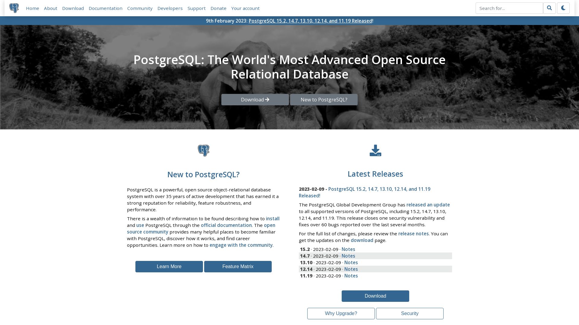 网站状态 postgresql.org 是  在线的
