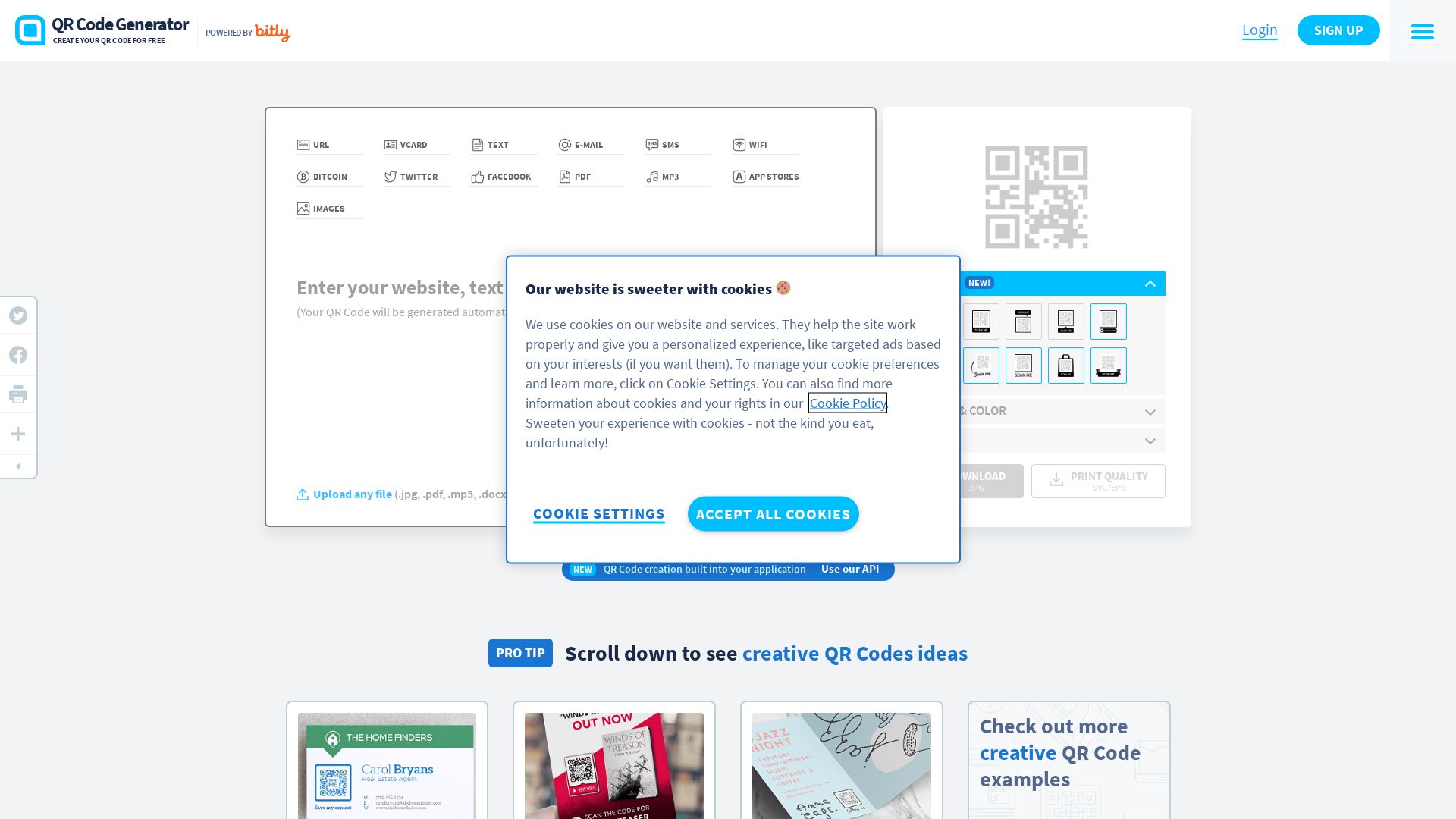 网站状态 qr-code-generator.com 是  在线的