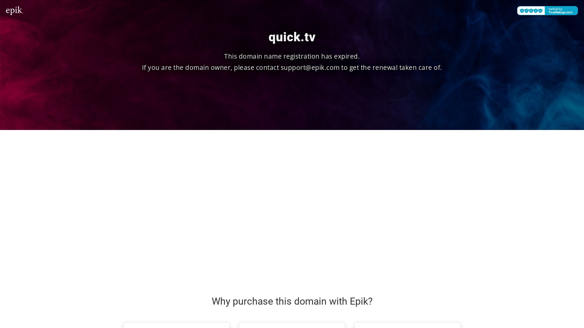 网站状态 quick.tv 是  在线的