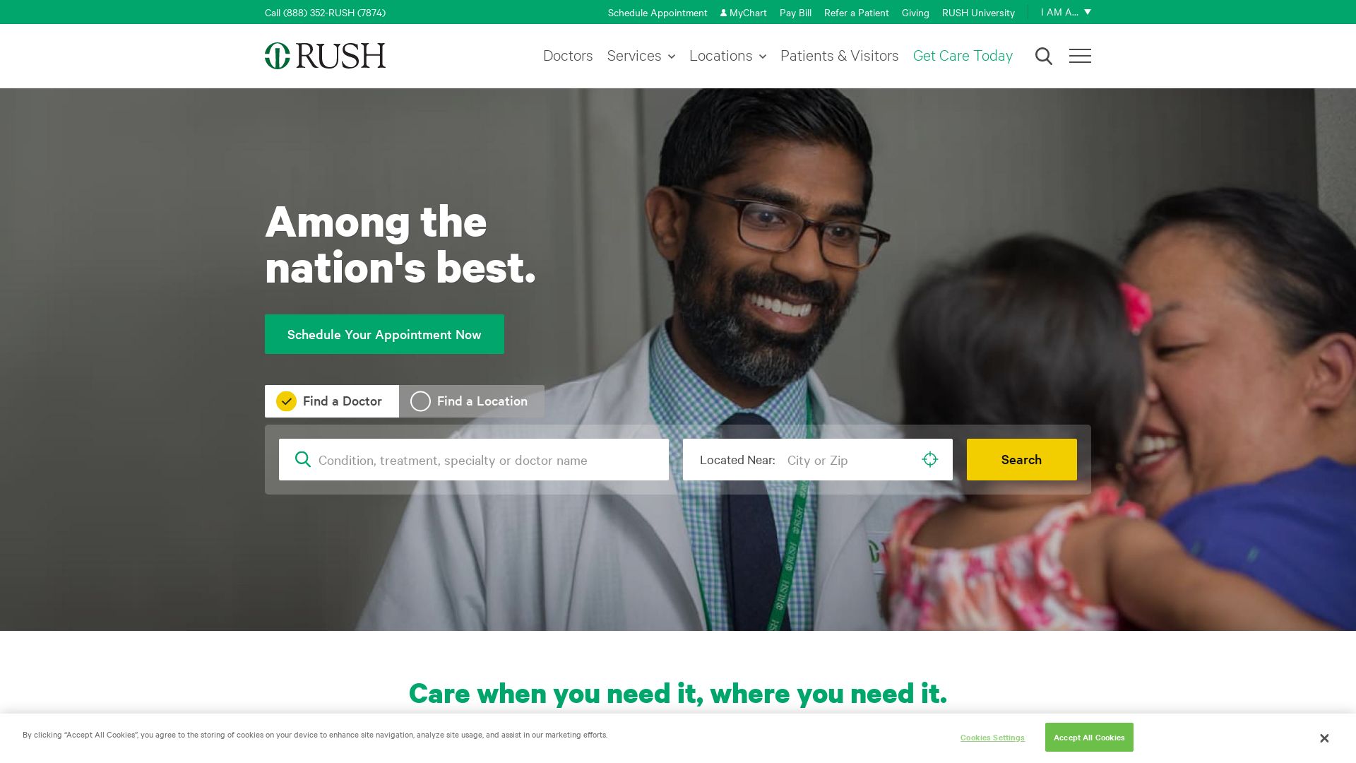 网站状态 rush.edu 是  在线的