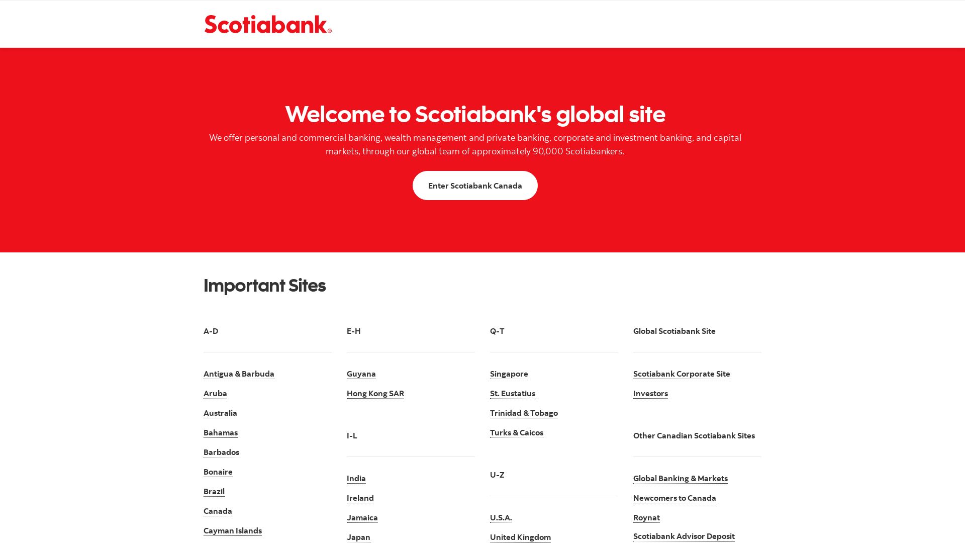 网站状态 scotiabank.com 是  在线的