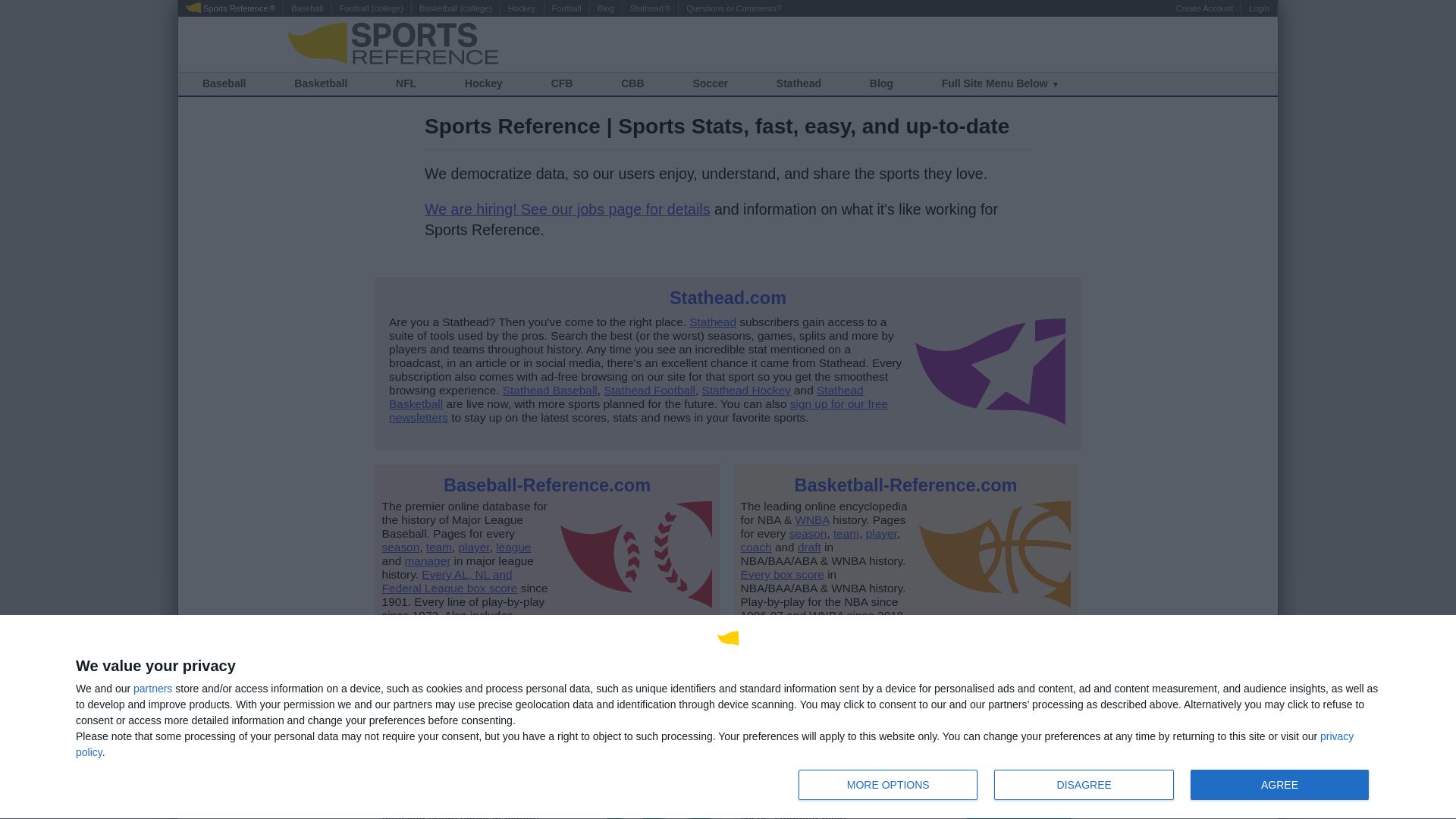 网站状态 sports-reference.com 是  在线的