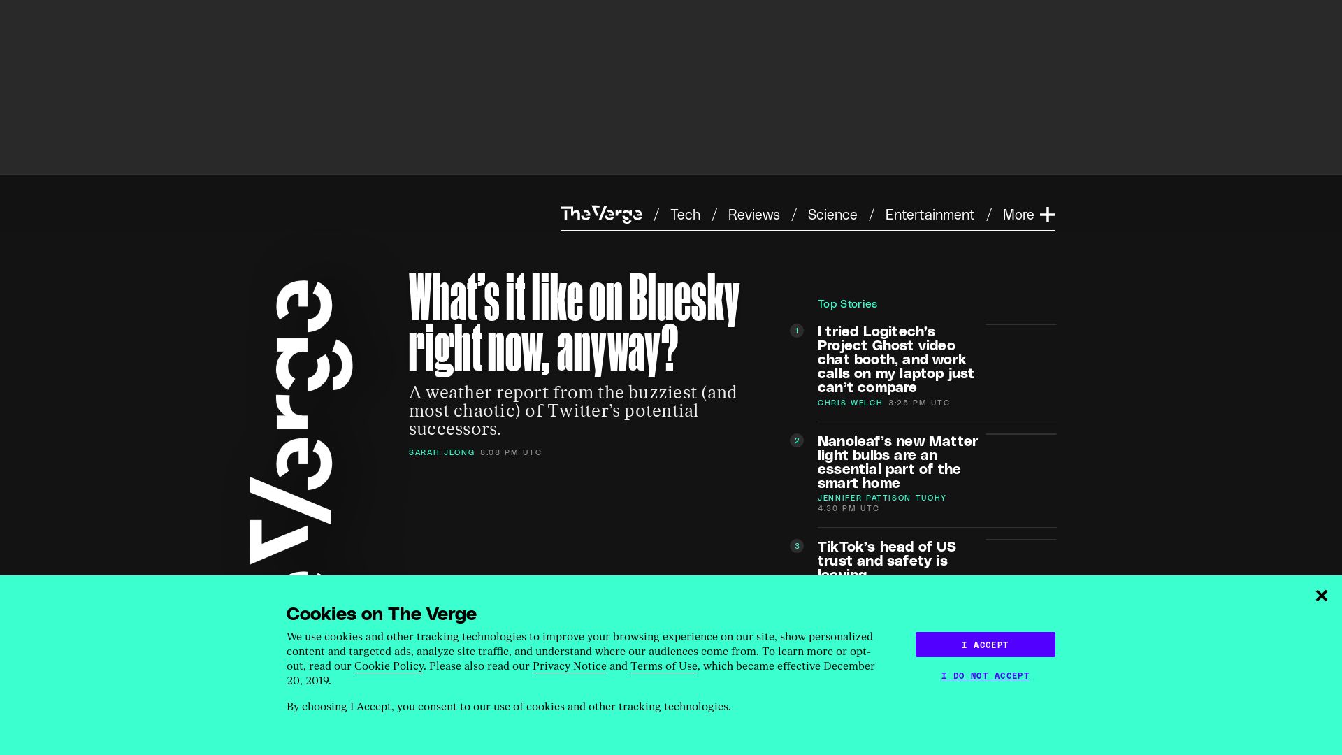 网站状态 theverge.com 是  在线的
