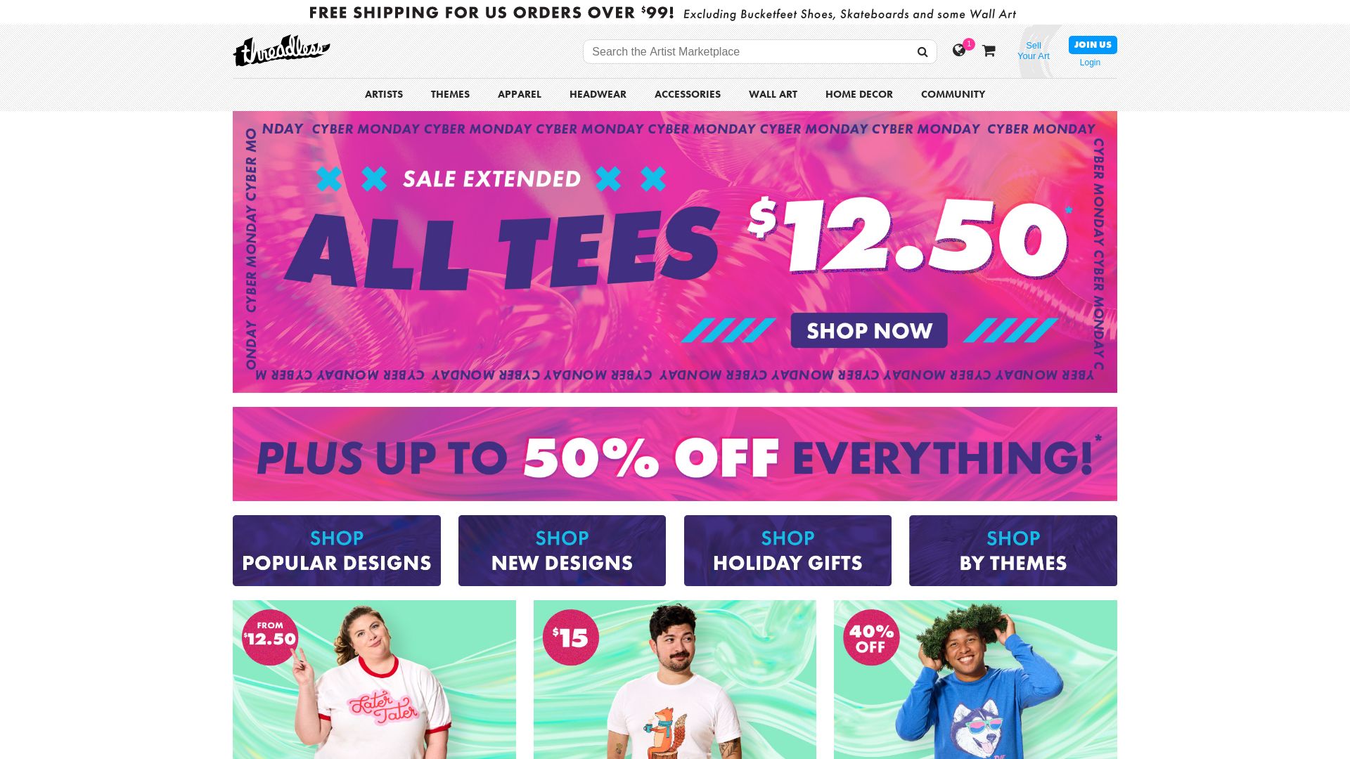 网站状态 threadless.com 是  在线的