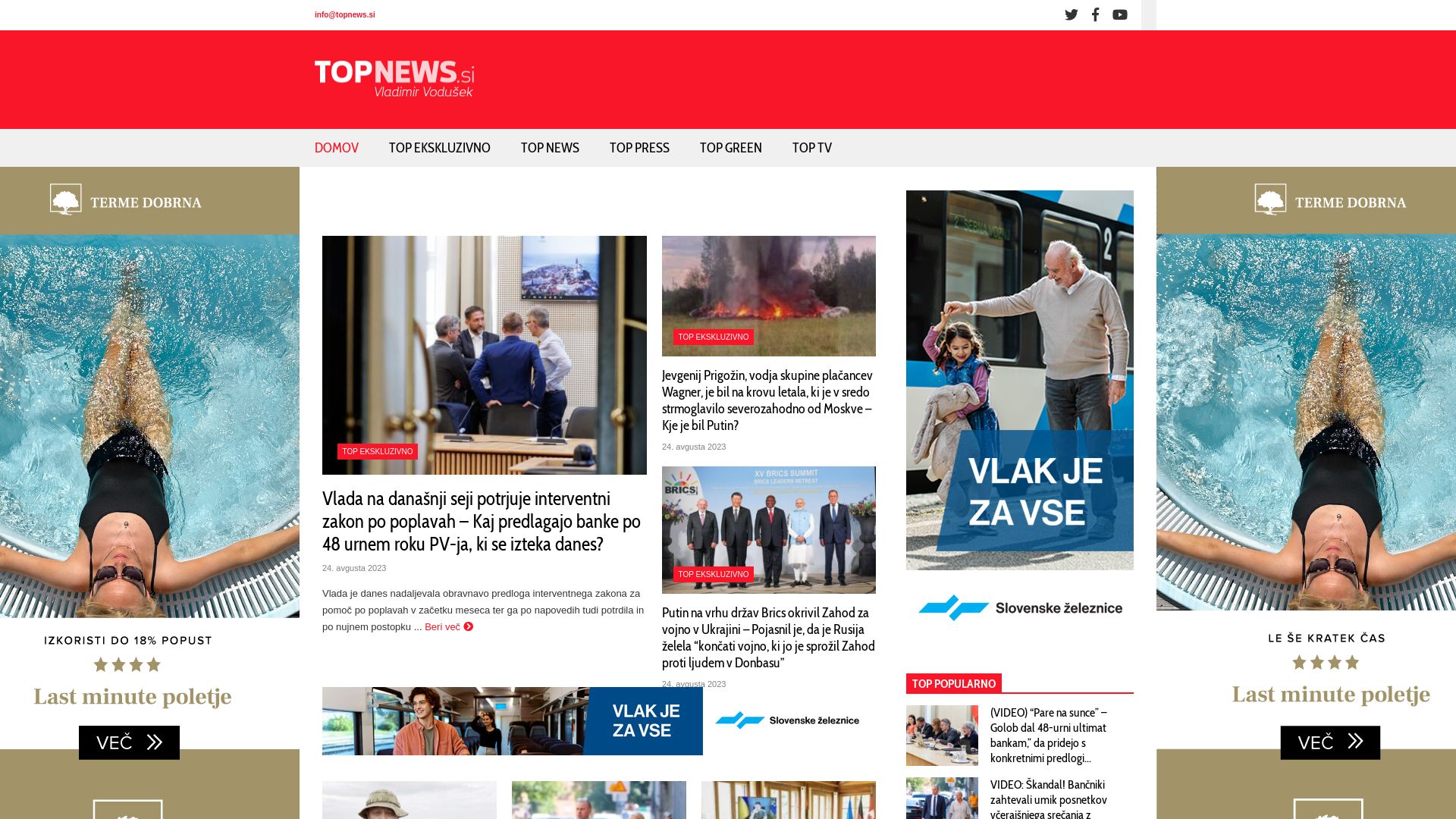 网站状态 topnews.si 是  在线的