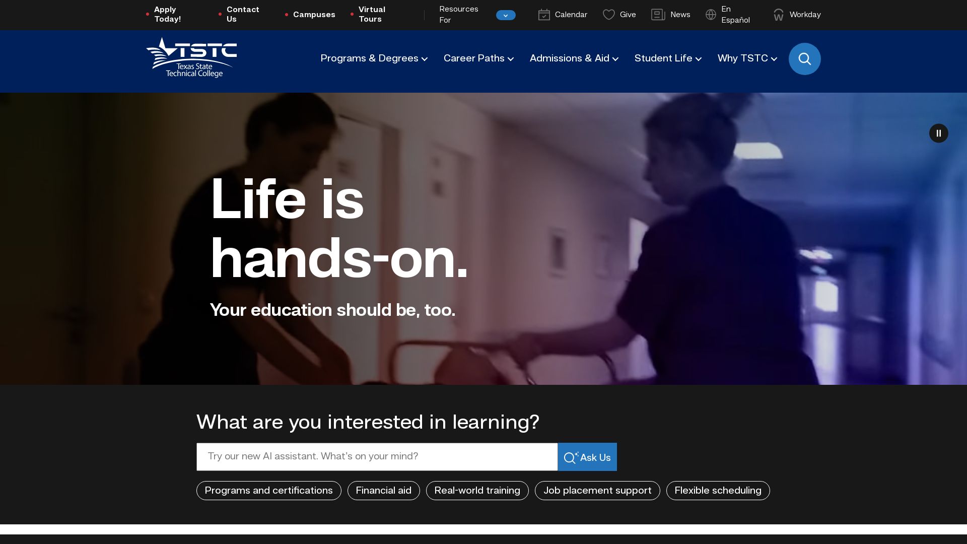 网站状态 tstc.edu 是  在线的